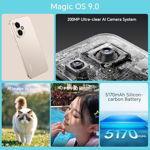 HONOR 400 5G Simlockfreie Handys, 8 GB 256 GB Smartphone, Snapdragon 7 Gen 3, 200 MP ultraklare KI-Kamera, 6,55" 120 Hz AMOLED, 5170 mAh, Dual-SIM, NFC, ohne Ladegerät, Gold - Image 12