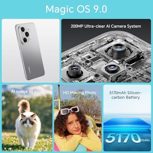HONOR 400 Pro 5G Handys, 12 GB 512 GB Smartphone, 200 MP ultraklare KI-Kamera, Snapdragon 8 Gen 3, 6,7" 120 Hz AMOLED, 5170 mAh, Dual-SIM, NFC, ohne Ladegerät, Grau - Image 14