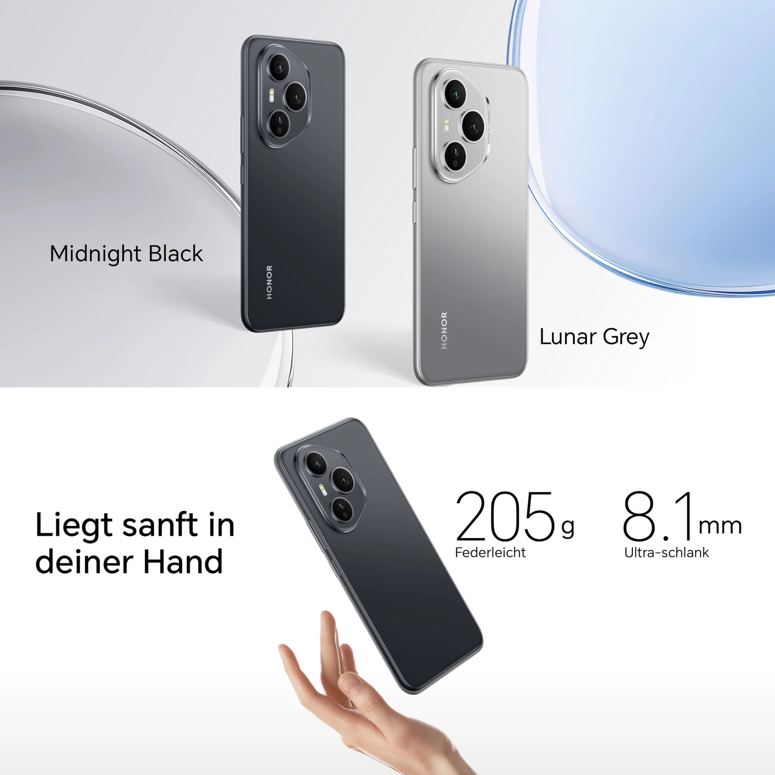 HONOR 400 Pro Smartphone 5G, 512GB/12GB RAM, Simlockfrei Android-Handy ohne Vertrag (6,7 Zoll Display, 200MP+50MP+12MP Dreifach-Rückkamera, Dual SIM, NFC, Android 15), Midnight Black - Image 5