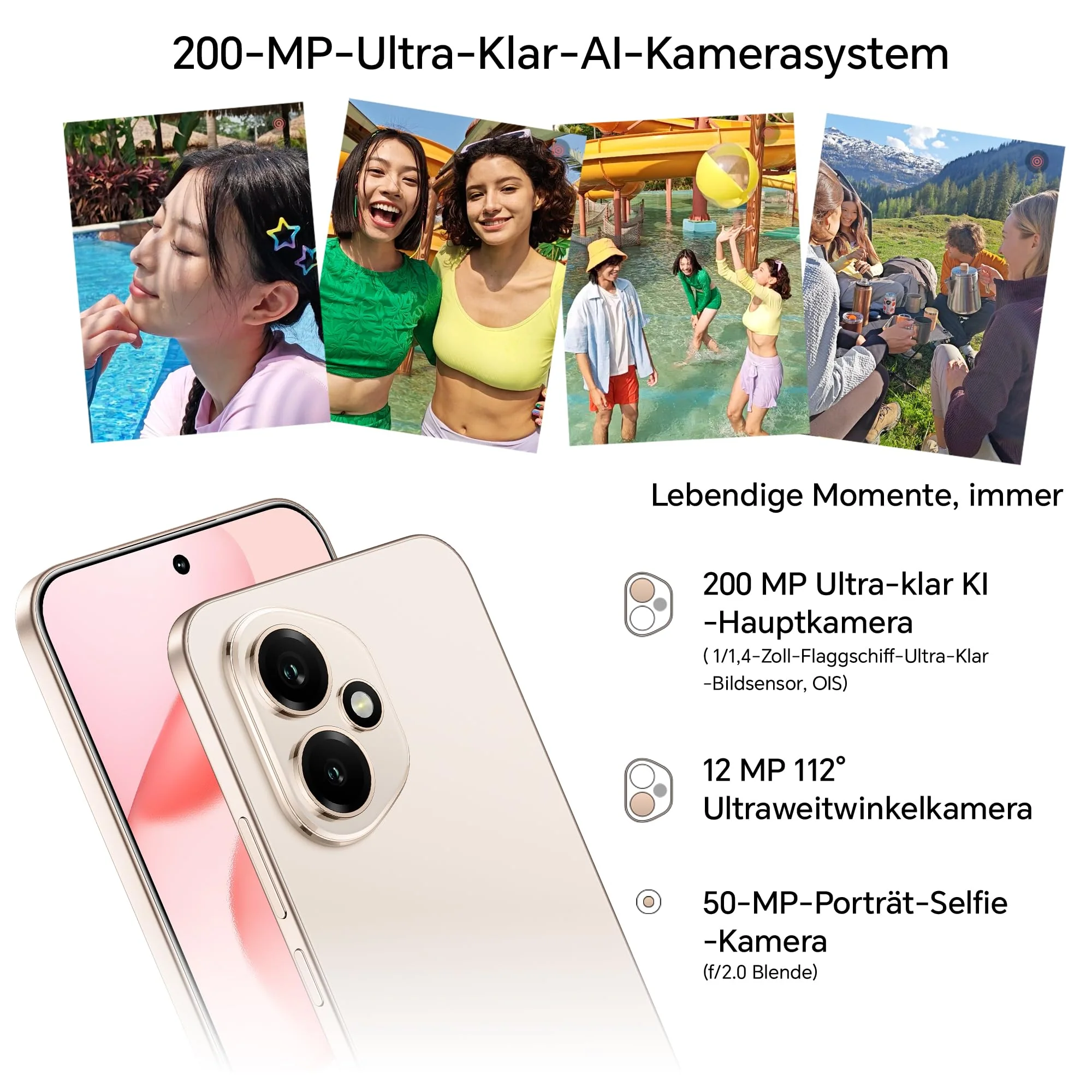 HONOR 400 Smartphone 5G, Dual SIM, NFC,512GB/8GB RAM, Simlockfrei Android-Handy (200MP AI-Kamer, 6,55 Zoll AMOLED Eye Comfort Display 5000nits,5300 mAh,Snapdragon 7 Gen 3 Smartphone), Desert Gold - Image 9
