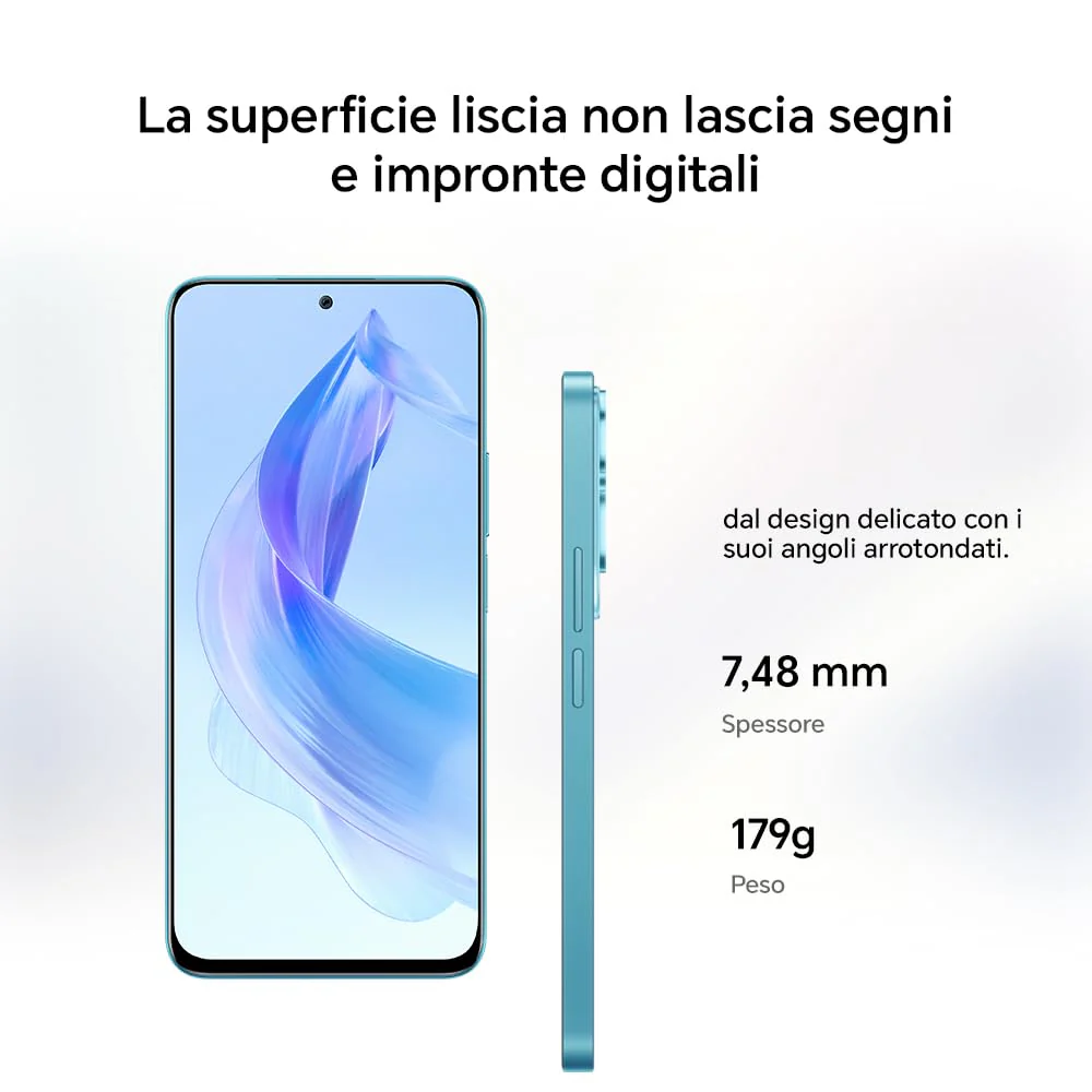 HONOR 90 Lite Smartphone 5G, 8 GB RAM und 256 GB, FullView Display von 6,7 Zoll bei 90 Hz, Dreifachkamera mit 100 MP mit 4500 mAh Akku, Dual SIM, Android 13, Cyan Lake - Image 4
