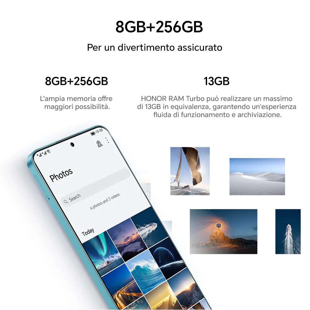 HONOR 90 Lite Smartphone 5G, 8 GB RAM und 256 GB, FullView Display von 6,7 Zoll bei 90 Hz, Dreifachkamera mit 100 MP mit 4500 mAh Akku, Dual SIM, Android 13, Cyan Lake - Image 8