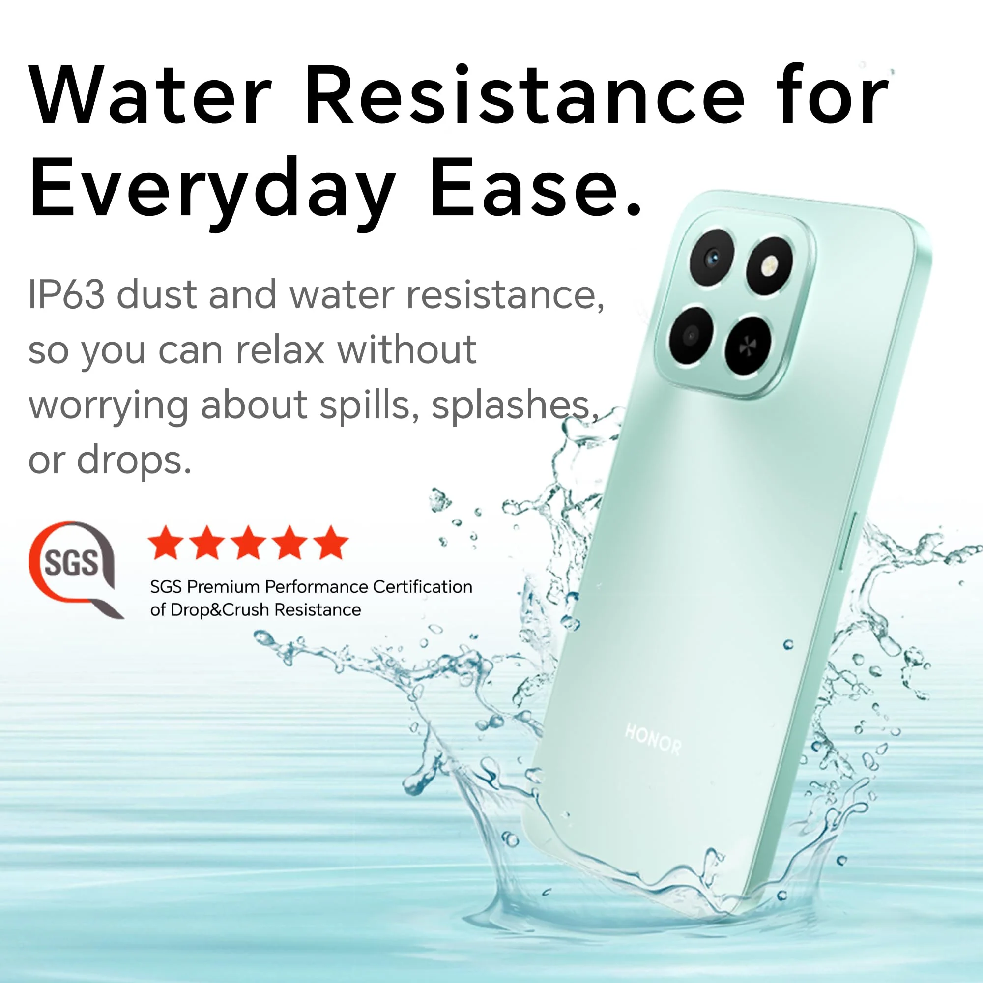 HONOR X6c, entsperrte Handys, 16,8 cm (6,61 Zoll), 120 Hz Augenkomfort-Display, 6 + 128 GB, 5300 mAh langlebiger Akku, 50 MP AI-Ultra-klare Kamera, extreme Fall- und Wasserbeständigkeit, Android 15 - Image 4