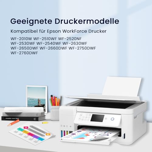 Hookink 16XL Druckerpatronen Multipack Ersatz für Epson 16XL16 XL Patronen für Epson WF-2760 WF-2510 WF-2630 WF-2660 WF-2010 WF-2540 W-F2750 WF-2650 WF-2520 WF-2530 (12er-Pack) - Image 4