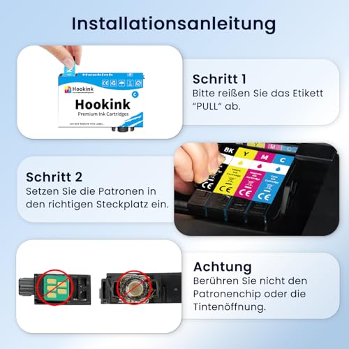 Hookink 16XL Druckerpatronen Multipack Ersatz für Epson 16XL16 XL Patronen für Epson WF-2760 WF-2510 WF-2630 WF-2660 WF-2010 WF-2540 W-F2750 WF-2650 WF-2520 WF-2530 (12er-Pack) - Image 6