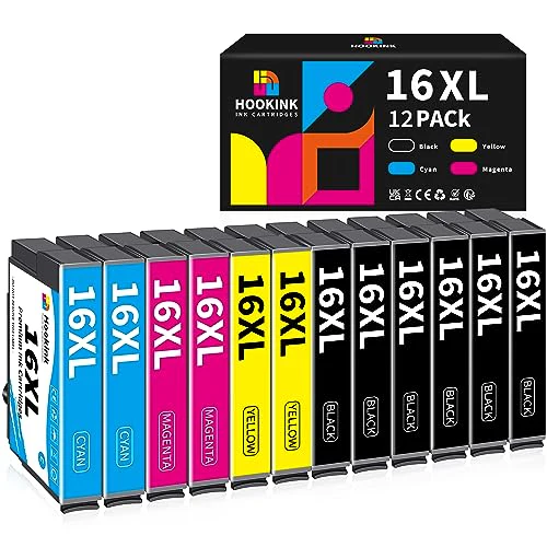 Hookink 16XL Druckerpatronen Multipack Ersatz für Epson 16XL16 XL Patronen für Epson WF-2760 WF-2510 WF-2630 WF-2660 WF-2010 WF-2540 W-F2750 WF-2650 WF-2520 WF-2530 (12er-Pack) - Image 9