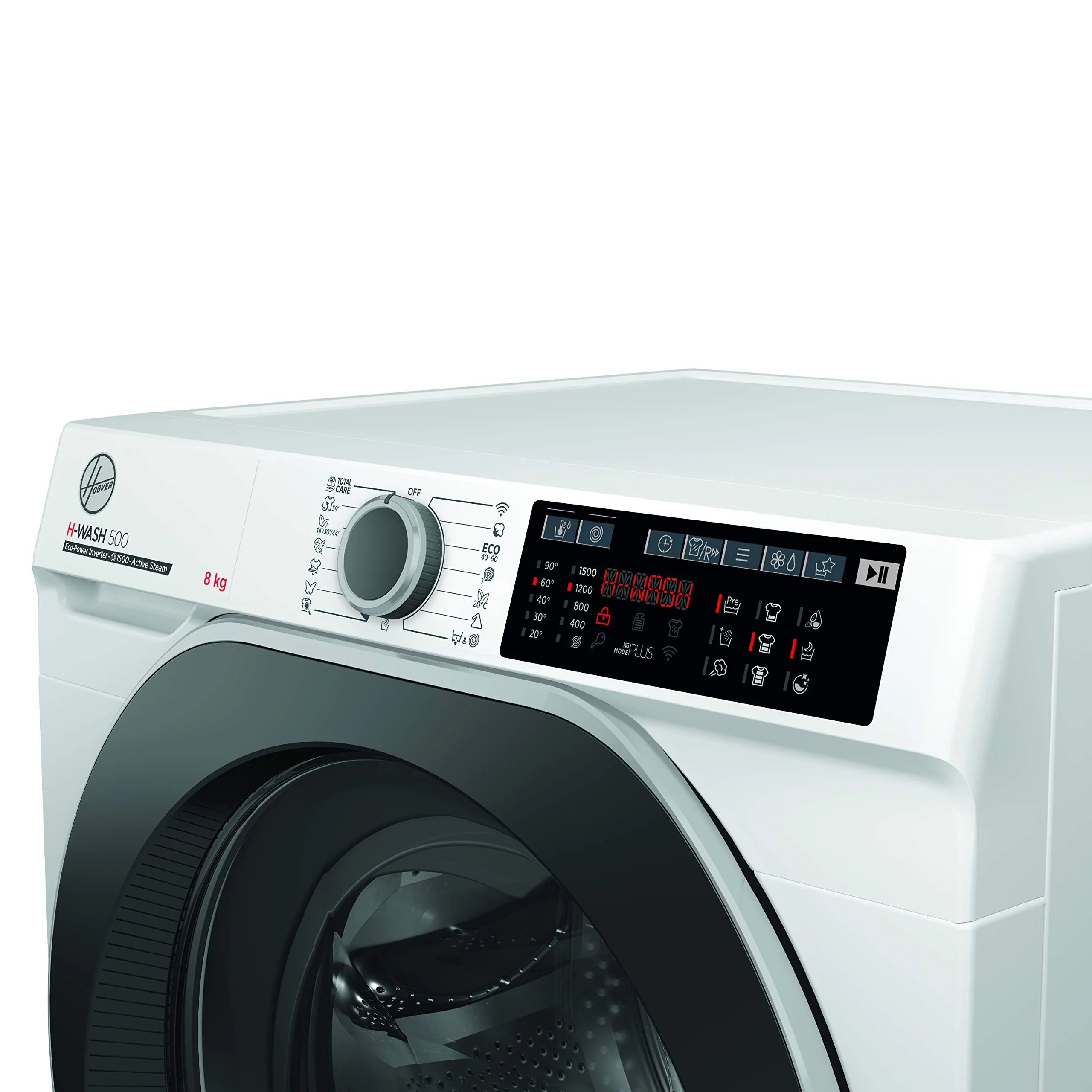 Hoover H-WASH 500 HWQ 58AMBS Waschmaschine / 8kg / 1500 U/Min. / Eco-Power Inverter Motor/ActiveSteam Dampffunktion/Mengenautomatik Plus/Aquastop/WLAN - Image 2