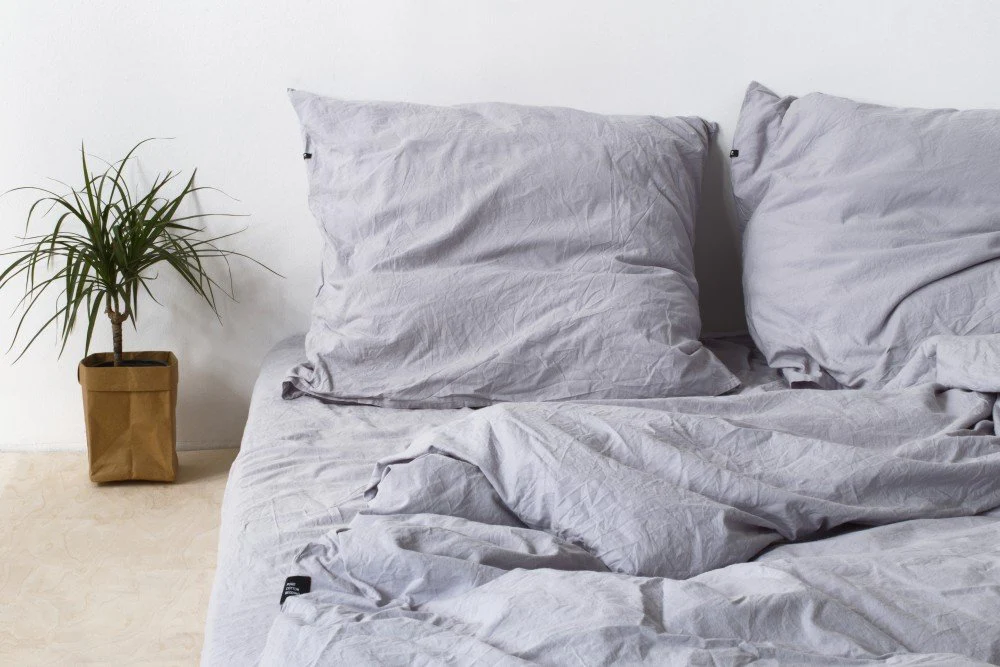 HOP DESIGN Bettwäsche 135x200 Hellgrau - Baumwoll Bettwäsche 135x200 mit 1 Kissen Bezug 80x80 - Allergiker Bettwäsche-Sets - Duvet Cover - Image 6