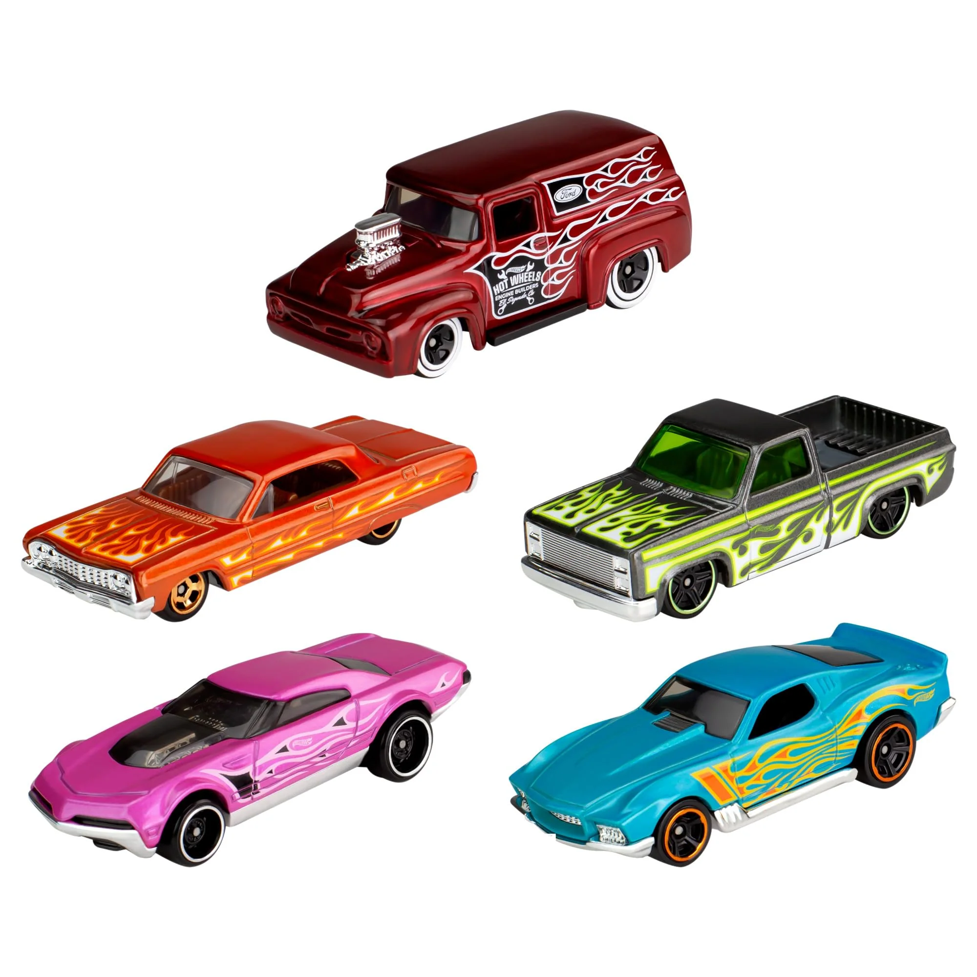 Hot Wheels 1806 - Geschenkset, je 5 Fahrzeuge, zufällige Autos/Fahrzeugmodelle, 5er Pack, 24.13 x 10.67 x 4.06 cm - Image 2