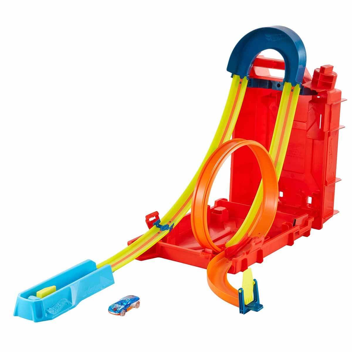 Hot Wheels Autorennbahn Benzinkanister, Stunt-und Rennaction für Spielzeugautos, mit Looping Track, Aufbewahrungsbox, Auto Spielzeug, Spielzeug ab 6 Jahre, HDX78 - Image 5