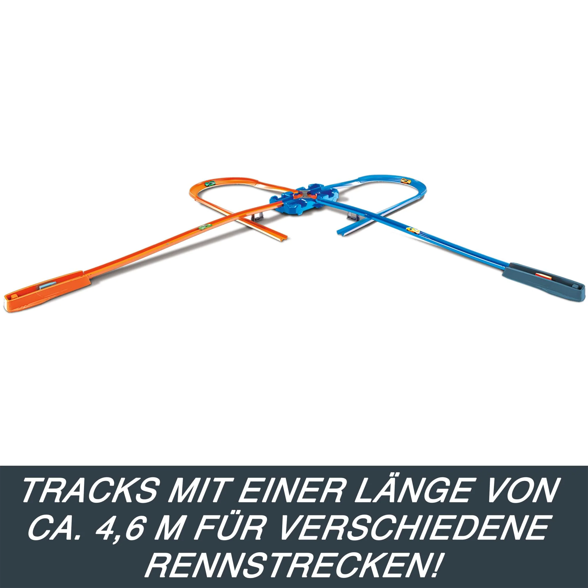 Hot Wheels Bahn Track Builder, Autorennbahn Bauset für Hot Wheels Autos, inkl. 2 Spielzeugautos, Spurwechsler, steile Kurven, Crashzone, Auto Spielzeug, Spielzeug ab 4 Jahre, GGP93 - Image 5