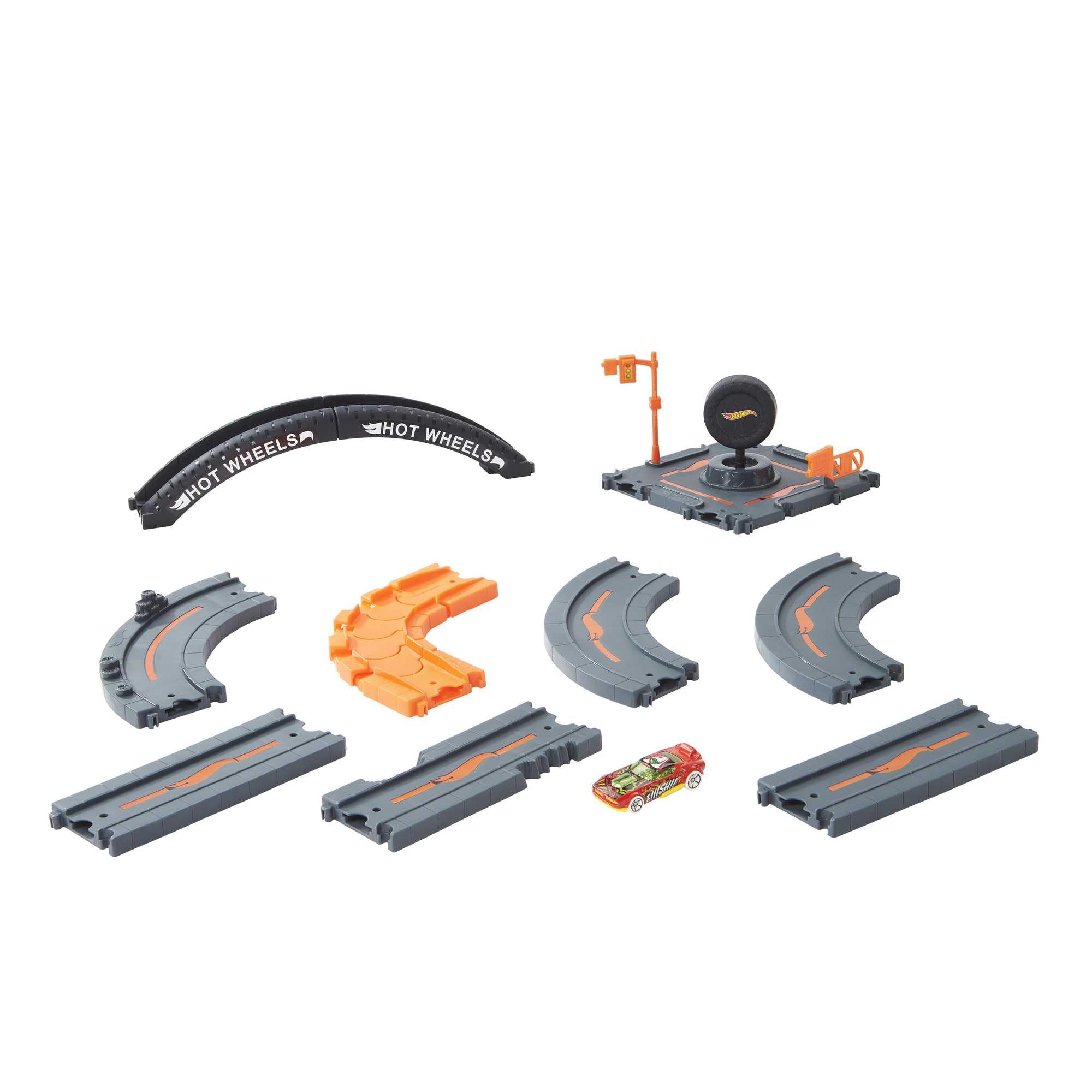 HOT WHEELS City - Erweiterungs-Streckenset inklusive 10 Komponente für individuelle Gestaltung und Action-Auto, Kinder ab 4 Jahre, HDN95 - Image 2