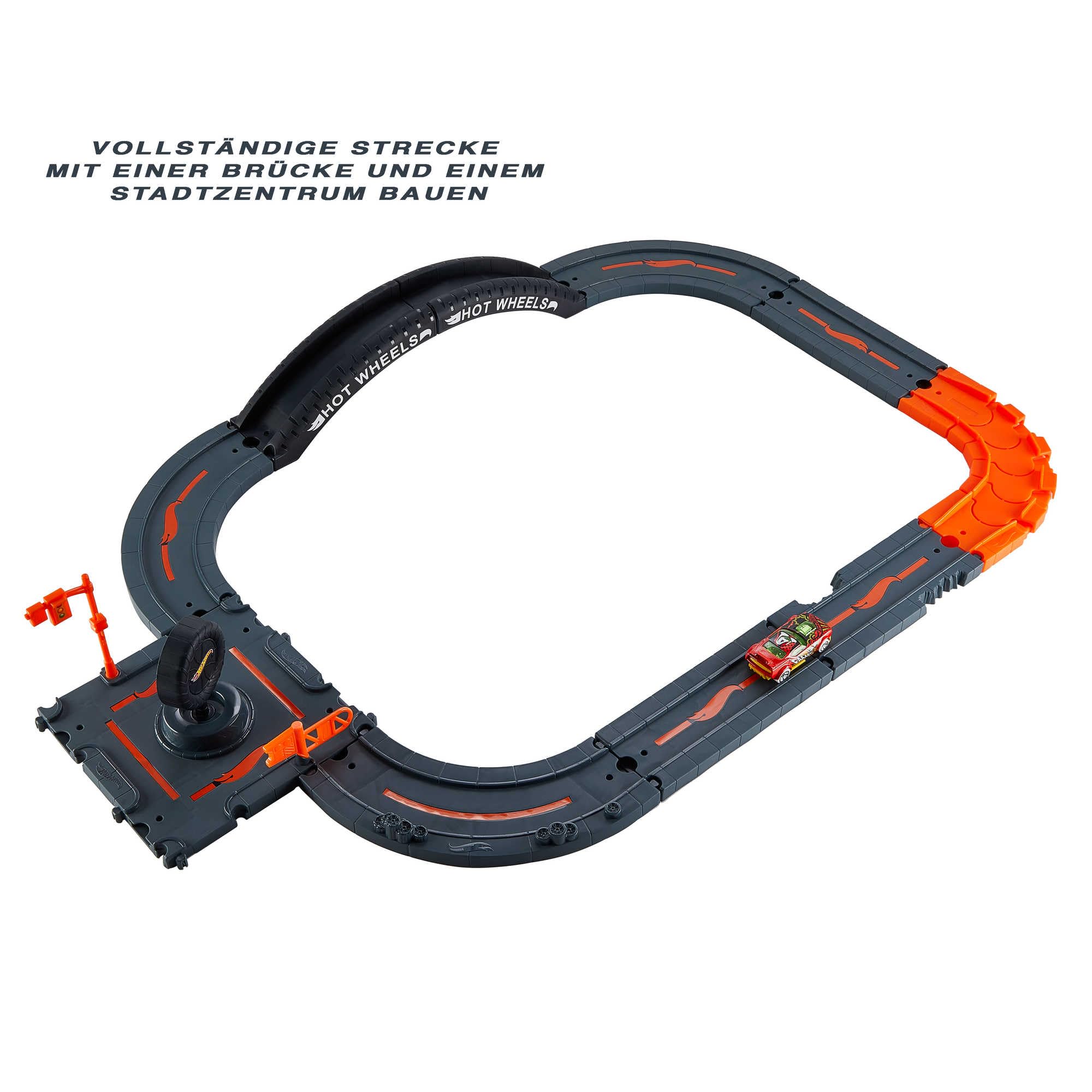 HOT WHEELS City - Erweiterungs-Streckenset inklusive 10 Komponente für individuelle Gestaltung und Action-Auto, Kinder ab 4 Jahre, HDN95 - Image 6
