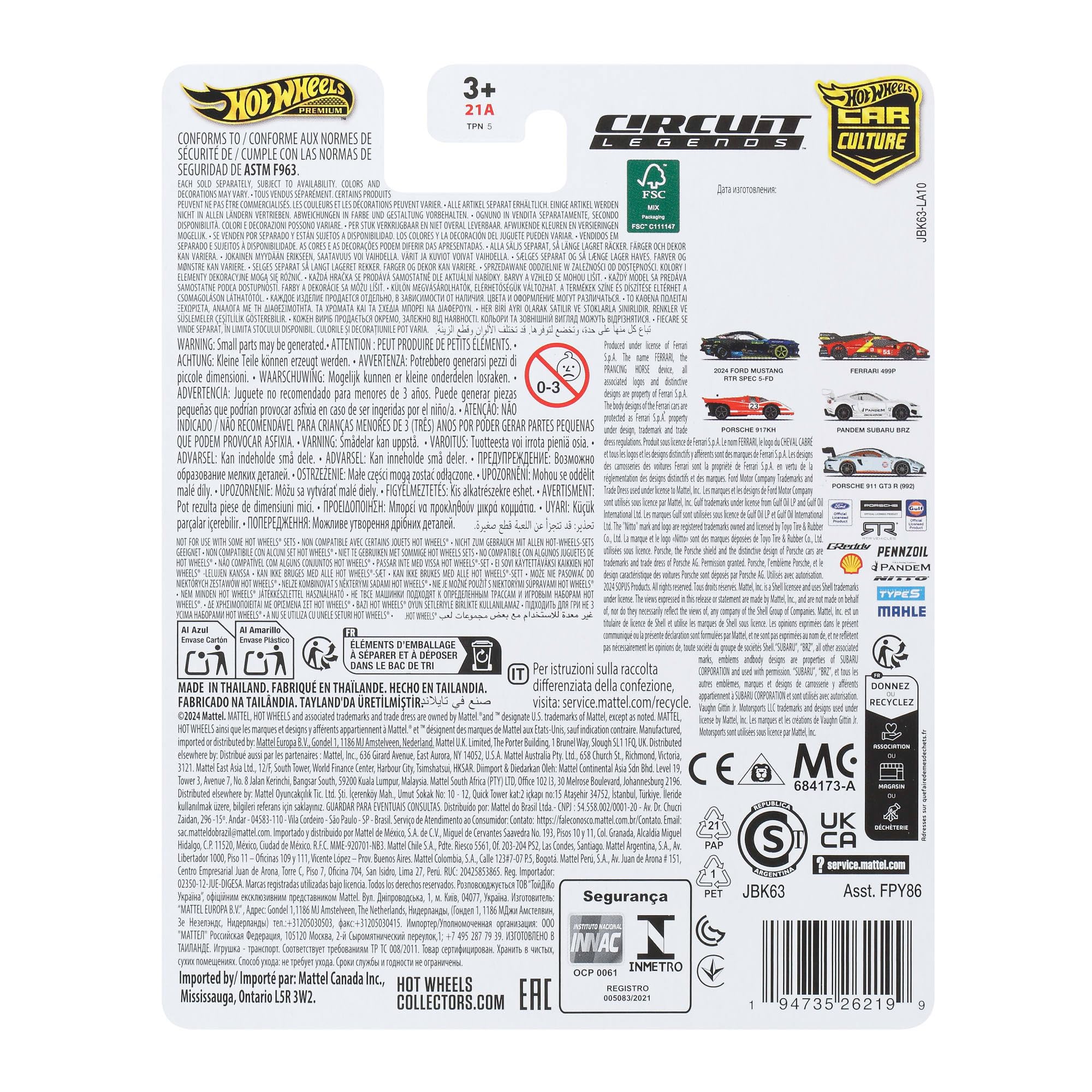 Hot Wheels Premium Car Culture Sammel-Spielzeugauto, Die-Cast Porsche 917K im Maßstab 1:64, Circuit Legends Fahrzeug mit Real Riders-Rädern, JBK63 - Image 2