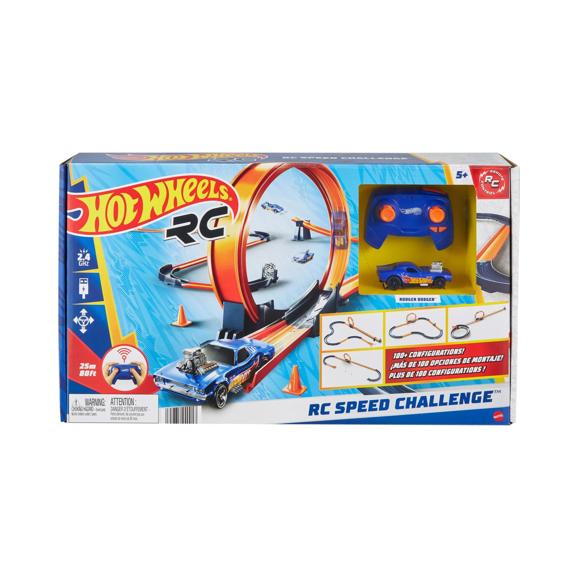 Hot Wheels Spielzeugauto-Trackset mit ferngesteuertem Fahrzeug im Maßstab 1:64 und mehr als 30 Trackteilen, Mehreren Konfigurationen, HXX45 - Image 2