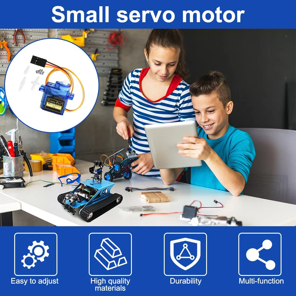 HOTUT Micro Servo Motor, 3 Stück 9g Digital Servo für RC Robot Flugzeug Hubschrauber, Mini Modellbau Servos für Arduino, Auto Fahrzeugmodelle Steuerung mit Kabel - Image 4