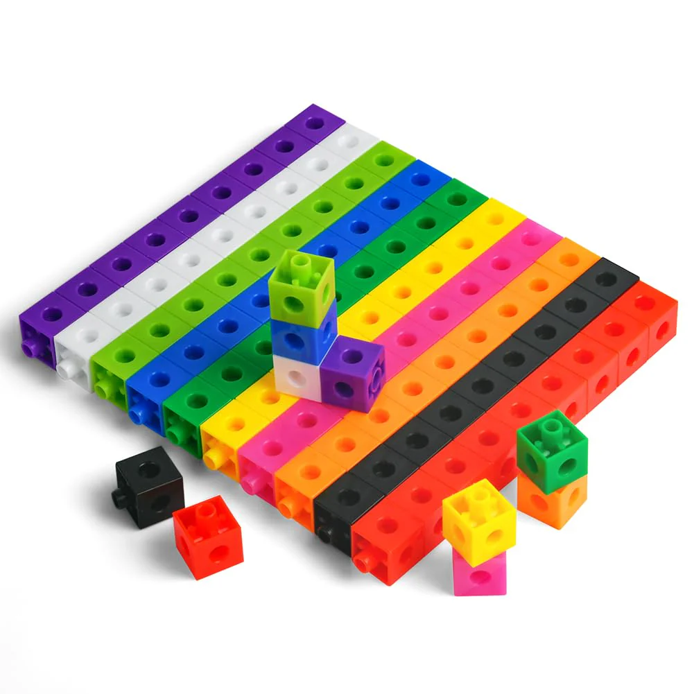 HOTUT Steckwürfel, 100 Stück Mathe Würfel, rechenwürfel grundschule, Lernen Lernspiele, rechenhilfe Geschenk ab 3-8 Jahren Jungen und Mädchen - Image 8