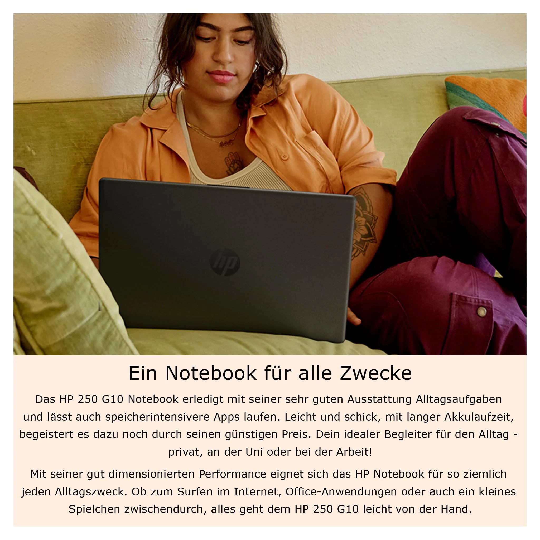 HP 250 G10 Business Laptop, Intel Core i5-1335U, 16 GB DDR4 RAM, 1 TB PCIe SSD, 15.6" IPS FHD Display, Intel Iris Xe Graphics, QWERTZ Tastatur, Windows 11 Pro, Grau - Image 4