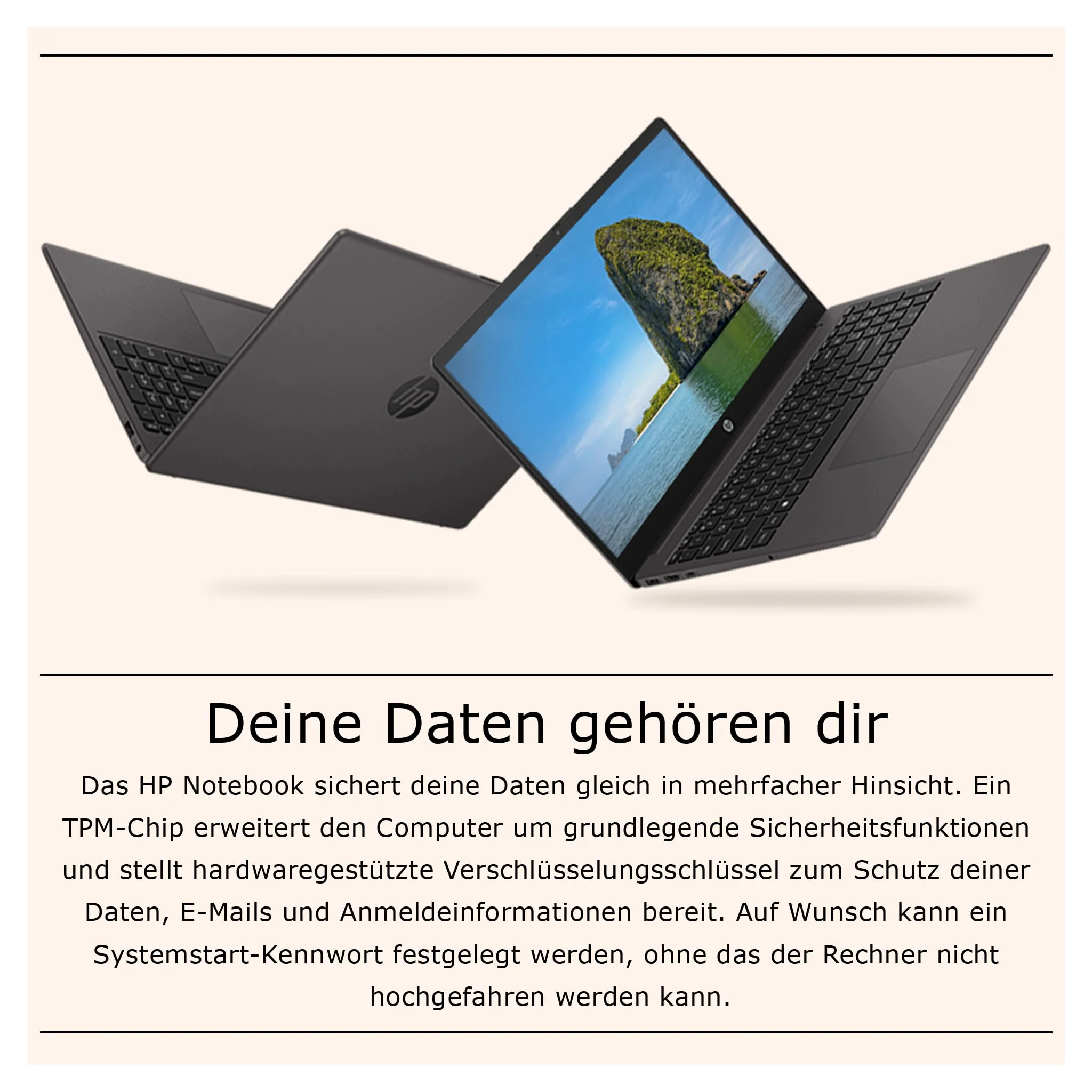 HP 250 G10 Business Laptop, Intel Core i5-1335U, 16 GB DDR4 RAM, 512 GB PCIe SSD, 15.6" IPS FHD Display, Intel Iris Xe Graphics, QWERTZ Tastatur, Windows 11 Pro, Grau - Image 2