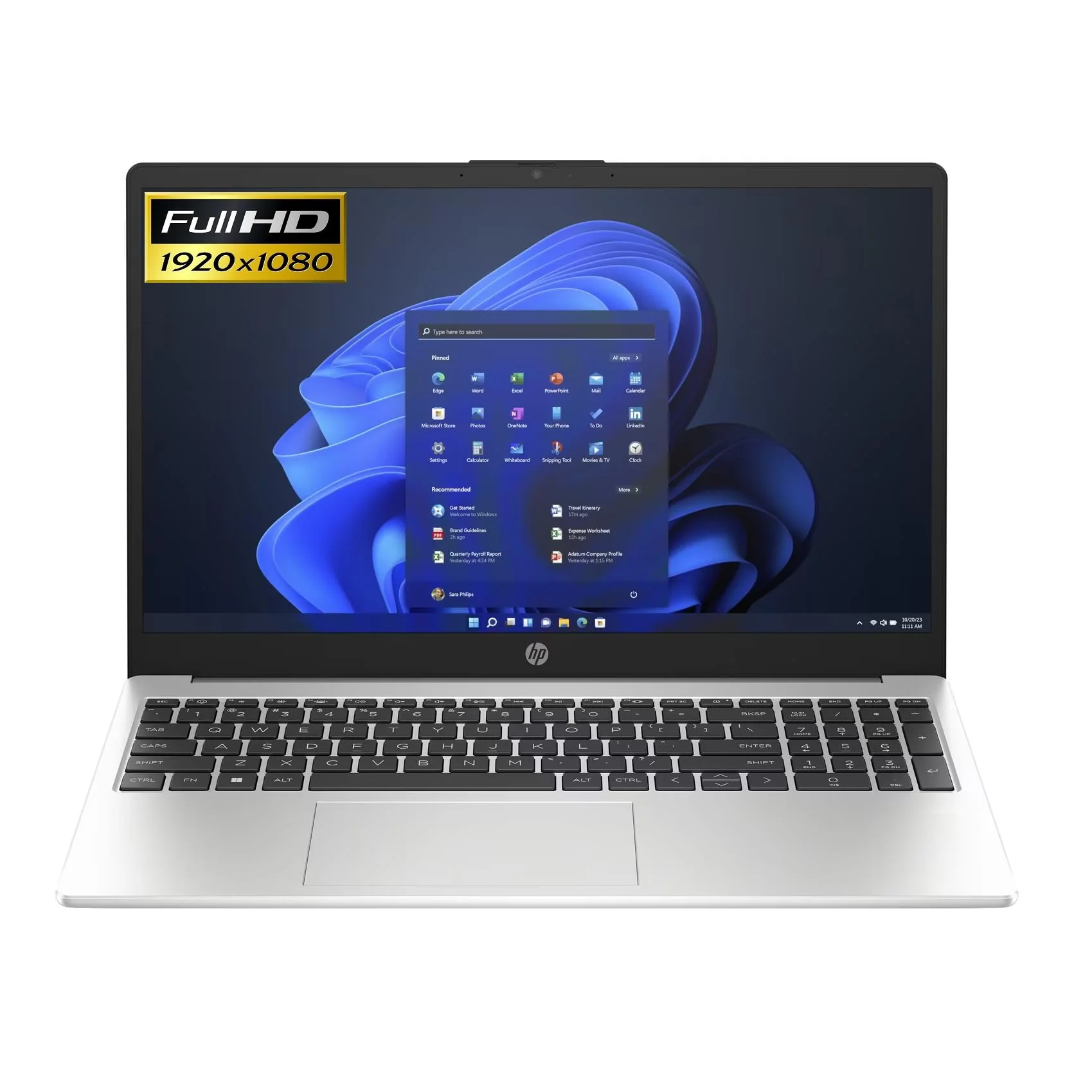 HP 255 G10 Notebook (Silber) 15,6" AMD Ryzen 7 7730U 8-Core @4,5GHz 32GB DDR4 1TB NVMe SSD Radeon™ RX Vega 8 IPS FHD Windows 11 Laptop //Notebooktasche
