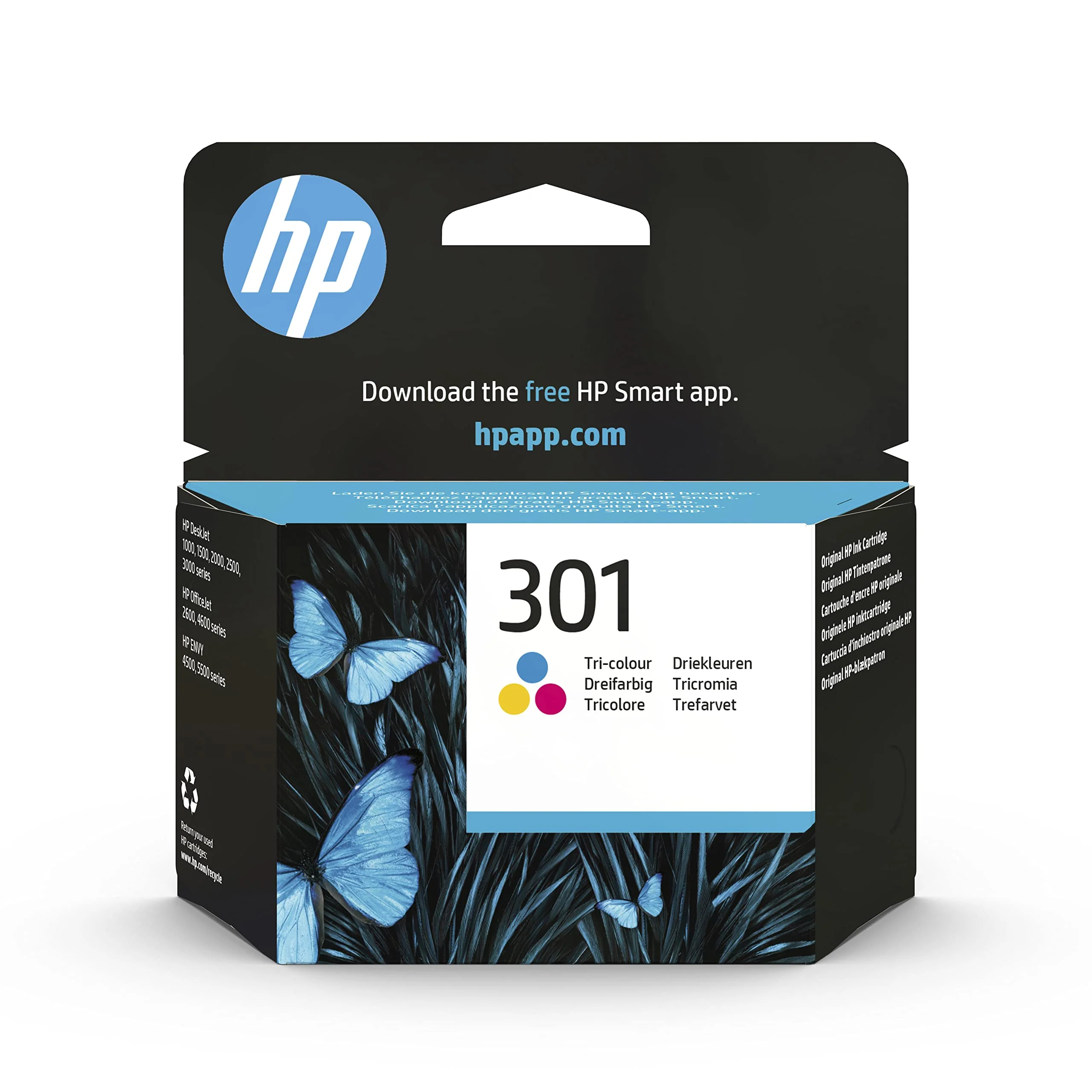 HP 301 (CH562EE) Original Druckerpatrone Farbe für HP DeskJet 10xx, 15xx, 20xx, 25xx, 30xx, HP ENVY 45xx, 55xx, HP OfficeJet 26xx, 46xx, Cyan / Magenta / Yellow - Image 3