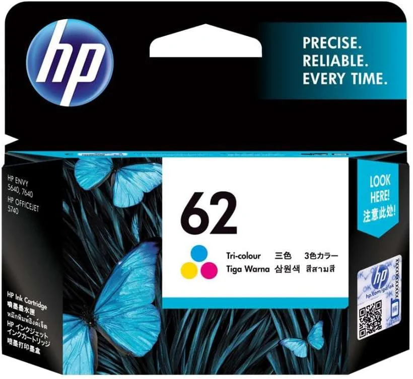 HP 62 (C2P06AE) Original Druckerpatrone Farbe für HP ENVY 55xx, 56xx, 7640, HP OfficeJet 200, 250, 57xx, Cyan/Magenta/Gelb - Image 12