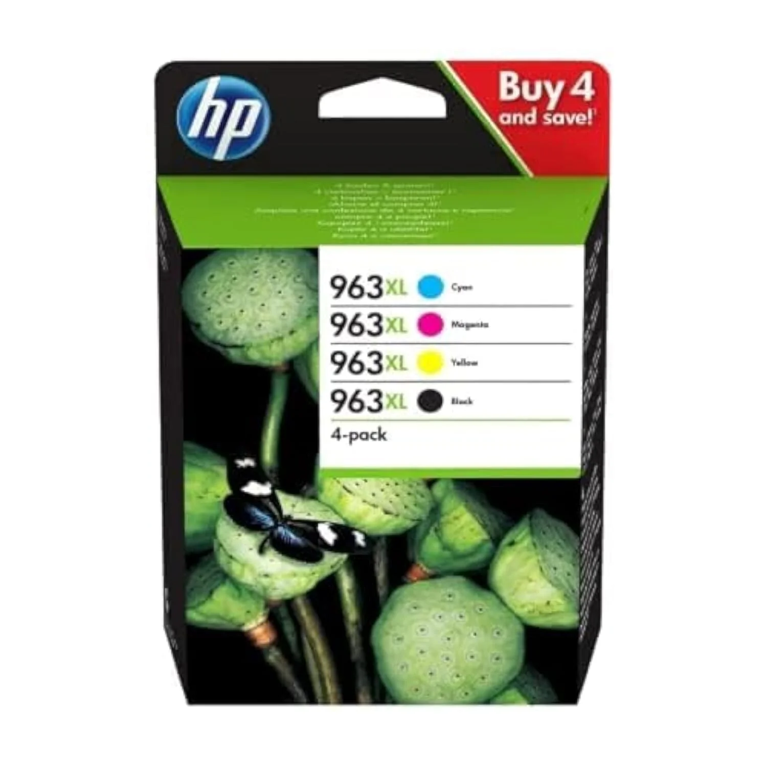 HP 963 XL (3YP35AE) Kit 4 Originalpatronen HP OfficeJet Pro 9010 OfficeJet Pro 9012 OfficeJet Pro 9015 - Image 2