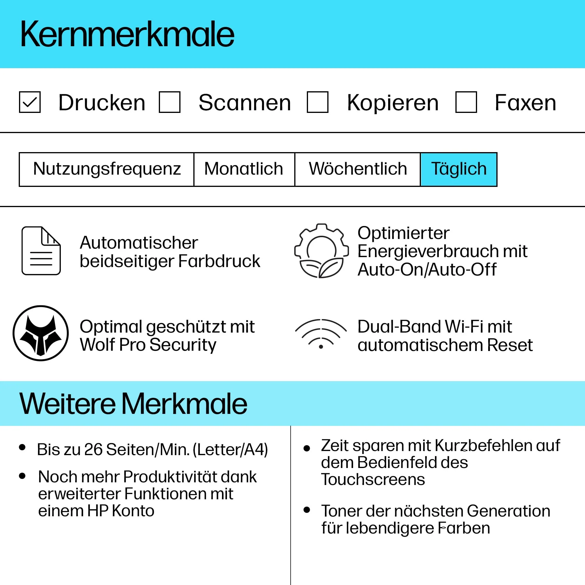 HP Color LaserJet Pro 3202dw Farblaserdrucker, Automatischer beidseitiger Druck, Hohe Druckgeschwindigkeit, Wi-Fi, High-Speed USB, Ethernet, HP Wolf Pro Security, Konzipiert für Arbeitsgruppen - Image 11