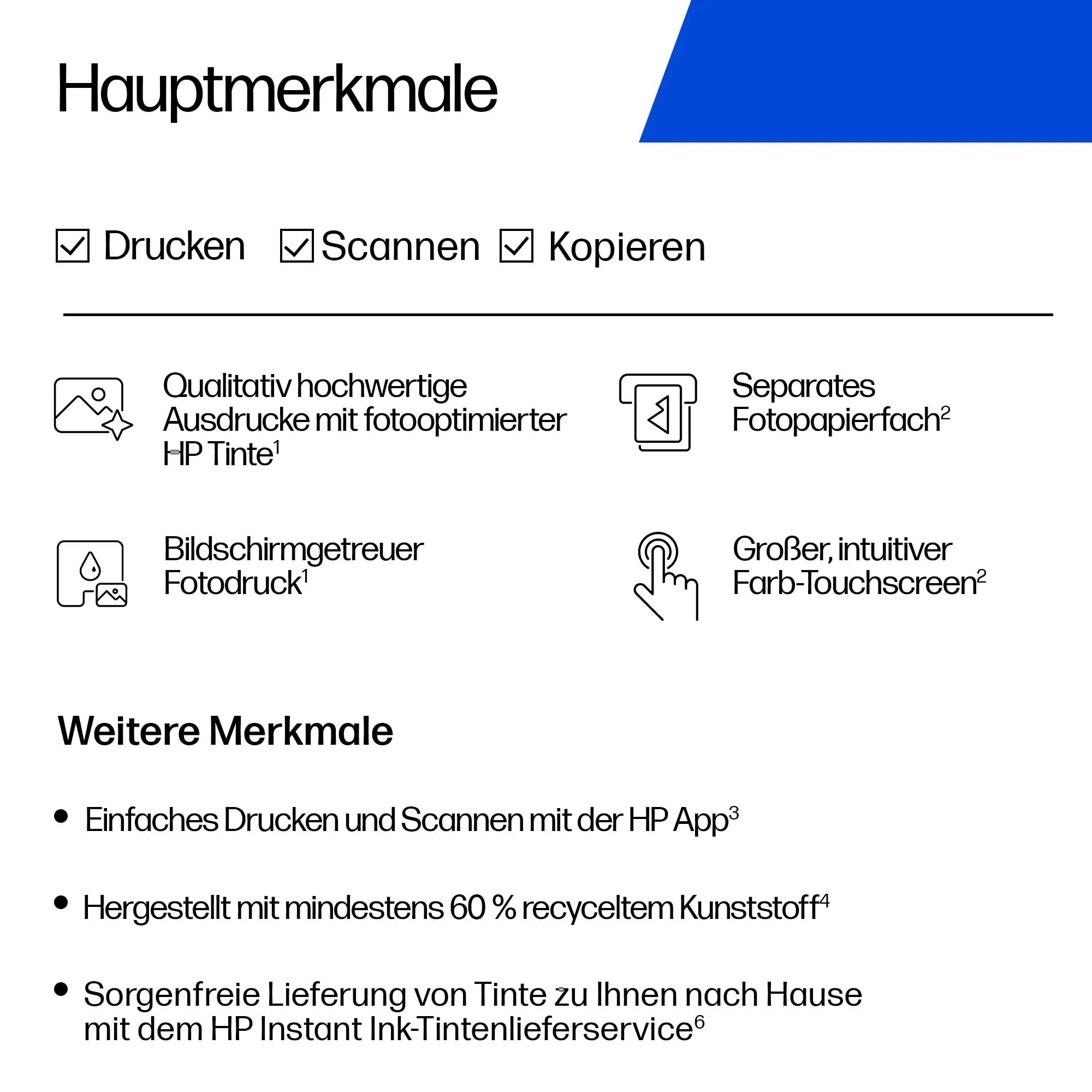 HP Envy Photo 7930 Multifunktionsdrucker, Tintenstrahldrucker, 6 Monate gratis drucken Instant Ink inklusive, Drucken, Scannen, Kopieren, Fotodruck, ADF, DIN A4, WiFi, USB - Image 12