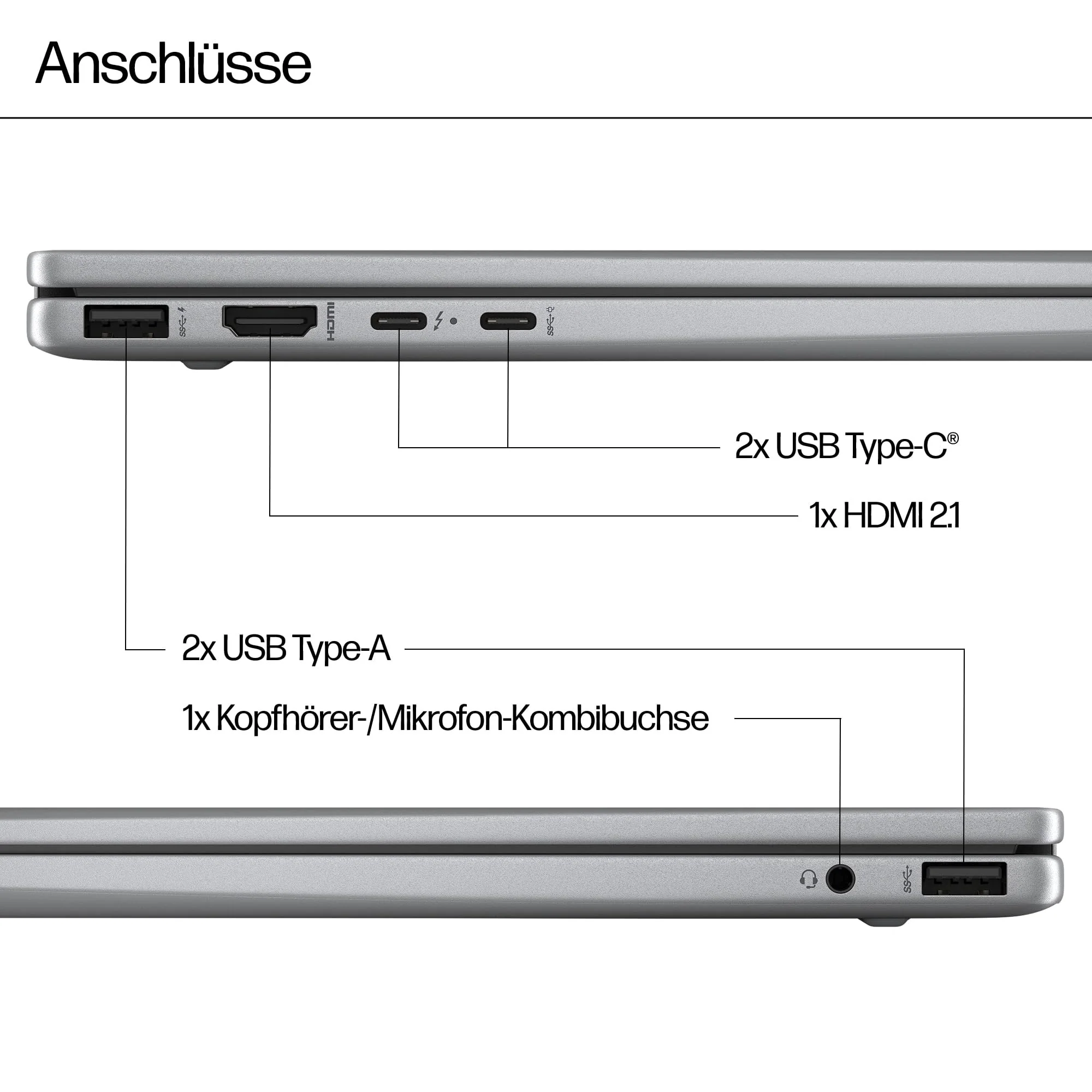 HP Envy x360 14-fc0175ng 14" 2.8k OLED Touch, Intel Core Ultra 7 155U, 16GB RAM, 512GB SSD, Windows 11 - Image 6