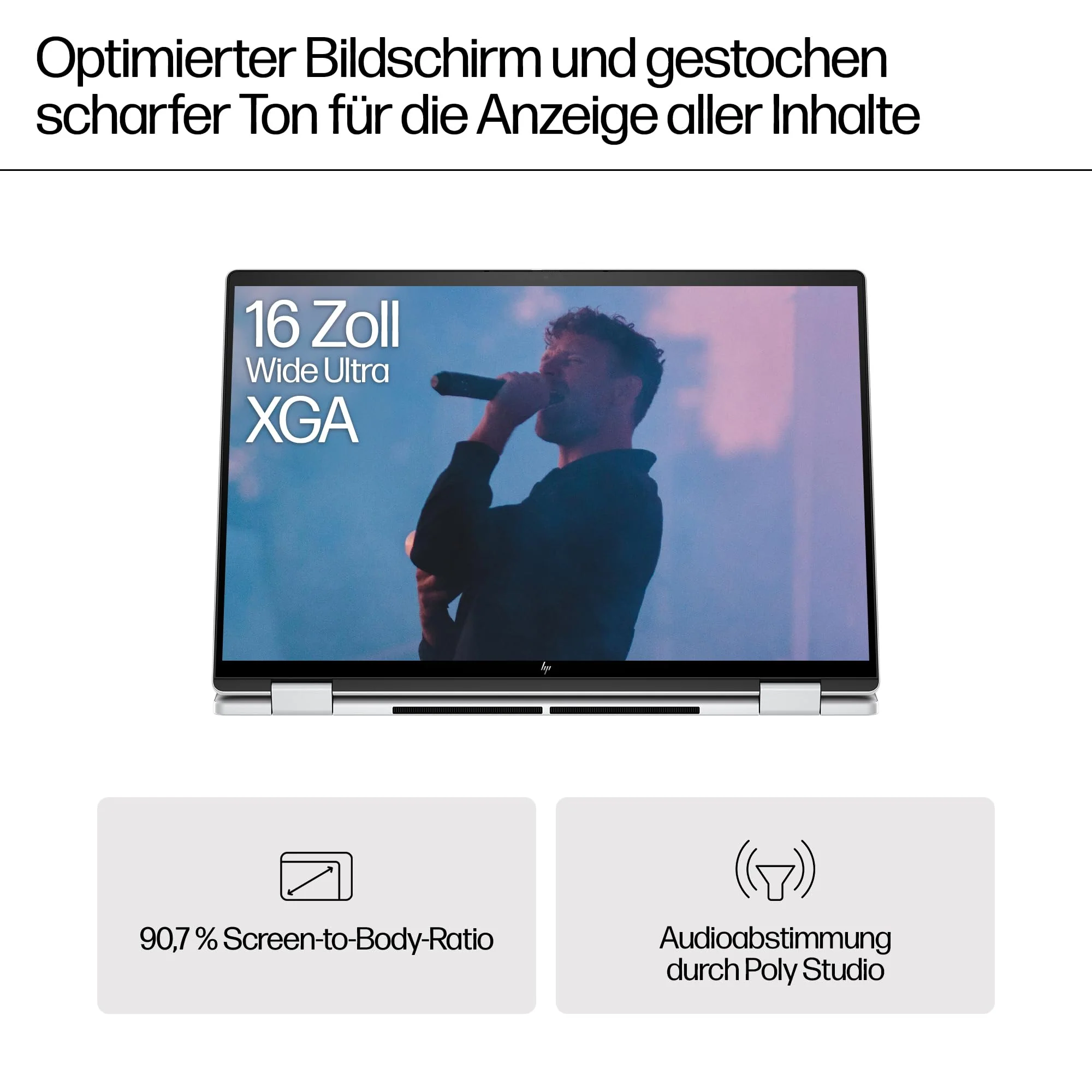 HP Envy x360 2-in1 Convertible Laptop PC | AMD Ryzen 5 8640HS | KI optimiert | 16” WUXGA Touchscreen | 16GB RAM | 512GB SSD | AMD Radeon-Grafikeinheit | Windows 11 Home | QWERTZ Copilot Key | Silber - Image 12
