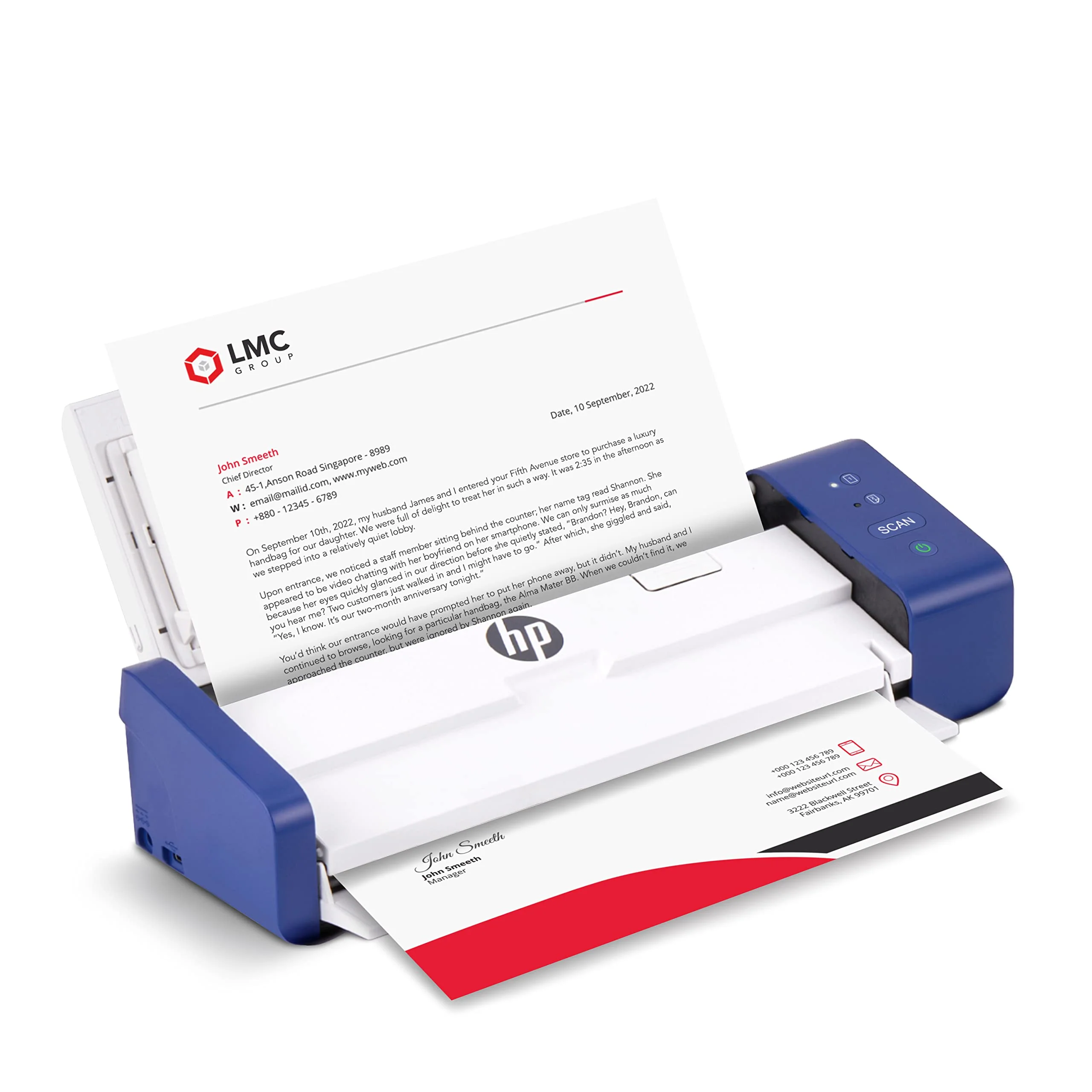HP Kompakter Desktop Duplex USB Mobiler Dokumenten- & Foto-Scanner mit Auto-Feed Tray für tragbares 2-seitiges digitales Scannen - Image 5