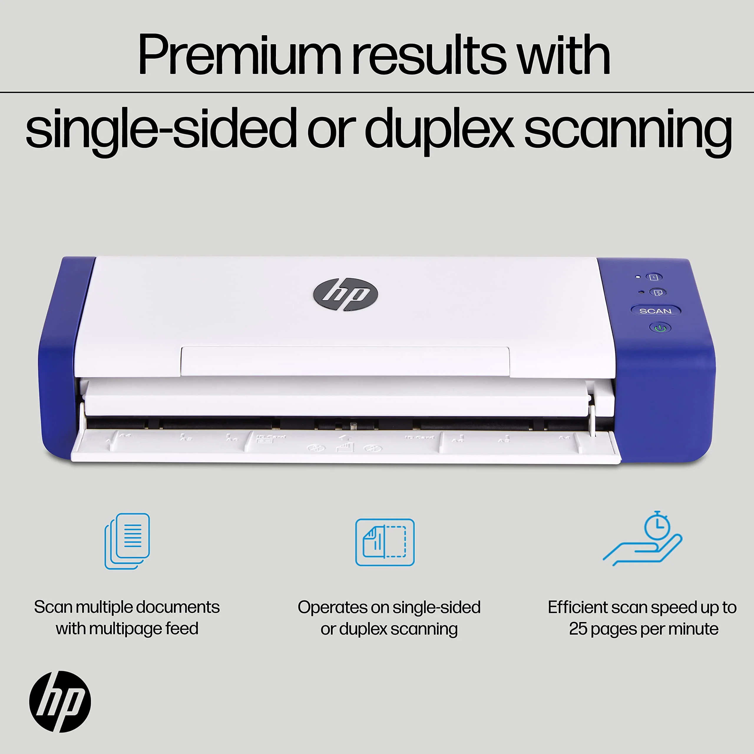 HP Kompakter Desktop Duplex USB Mobiler Dokumenten- & Foto-Scanner mit Auto-Feed Tray für tragbares 2-seitiges digitales Scannen - Image 6