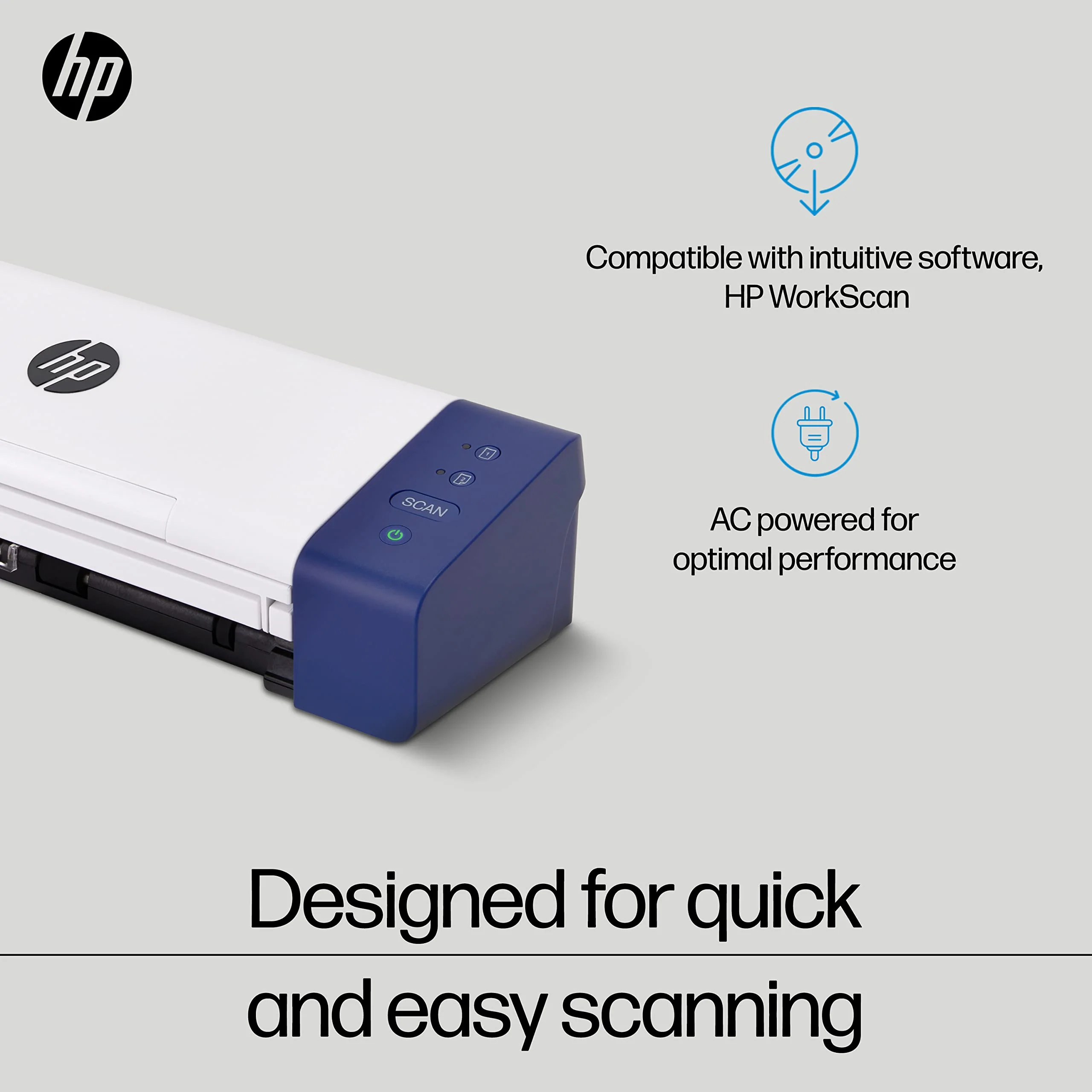 HP Kompakter Desktop Duplex USB Mobiler Dokumenten- & Foto-Scanner mit Auto-Feed Tray für tragbares 2-seitiges digitales Scannen - Image 8