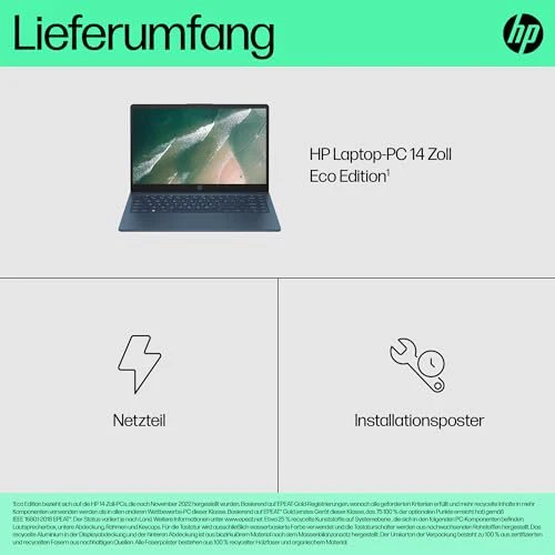HP Laptop | 14" FHD-Display | Intel Core i7-1355U | 16 GB DDR4 RAM | 512 GB SSD | Intel Iris Xᵉ-Grafikkarte | Windows 11 Home | Blau - Image 2