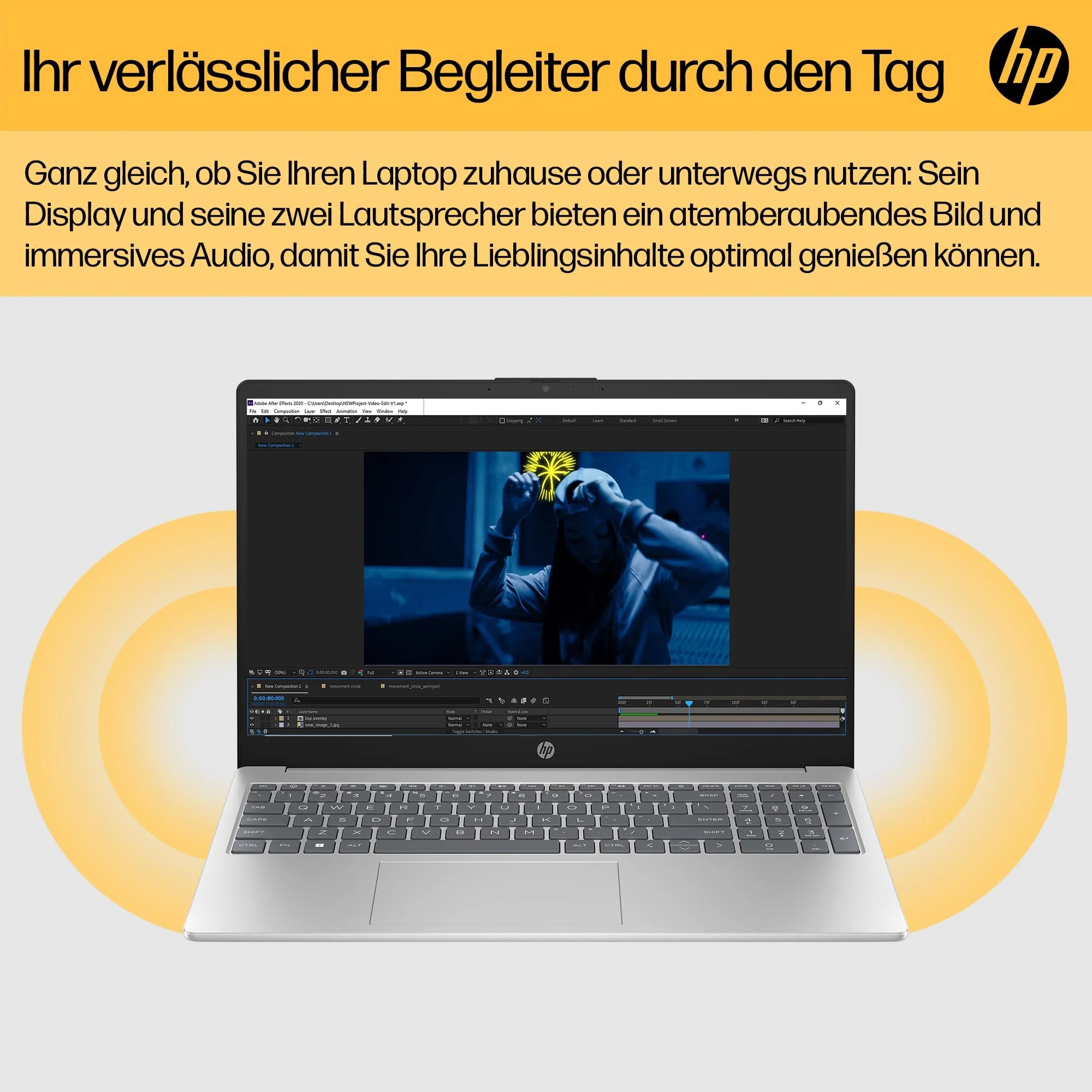 HP Laptop, 15,6" FHD Display, AMD Ryzen 5 7520U, 16 GB DDR5 RAM, 512 GB SSD, AMD Radeon-Grafik, Windows 11 Home, QWERTZ, Natural Silver mit HP Fast Charge - Image 11