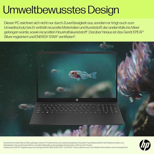 HP Laptop | 15,6" FHD Display | Intel Core i3-N305 | 8 GB DDR4 RAM | 512 GB SSD | Intel UHD Graphics | Windows 11 Home | QWERTZ | Jet Black - Image 3