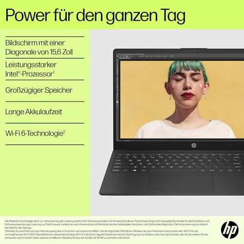 HP Laptop | 15,6" FHD Display | Intel Core i3-N305 | 8 GB DDR4 RAM | 512 GB SSD | Intel UHD Graphics | Windows 11 Home | QWERTZ | Jet Black - Image 7