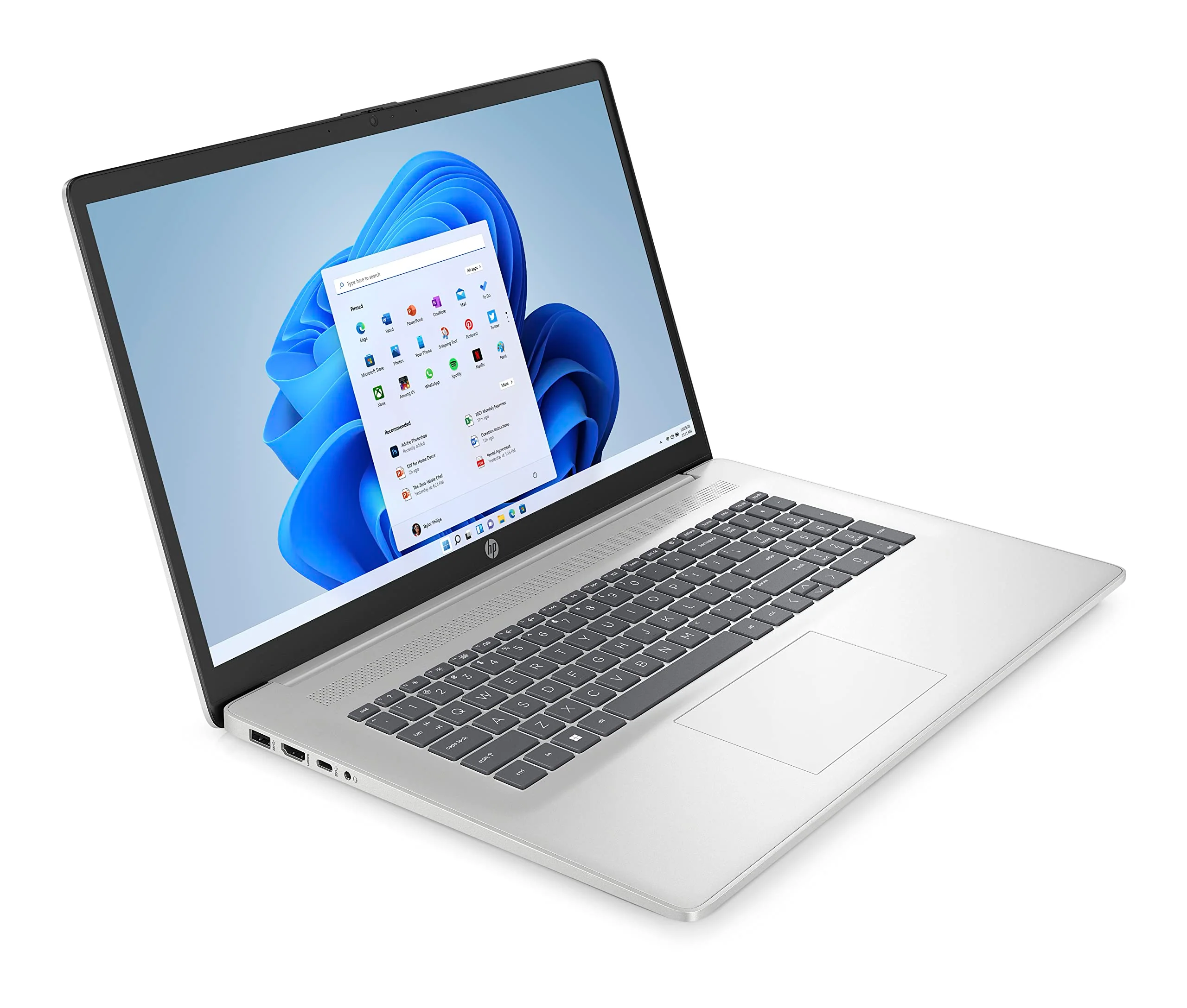 HP Laptop | 17,3" FHD Display | Intel Core i3-N305 | 8 GB DDR4 RAM | 512 GB SSD | Intel UHD-Grafik | Windows 11 | QWERTZ | Silber - Image 4