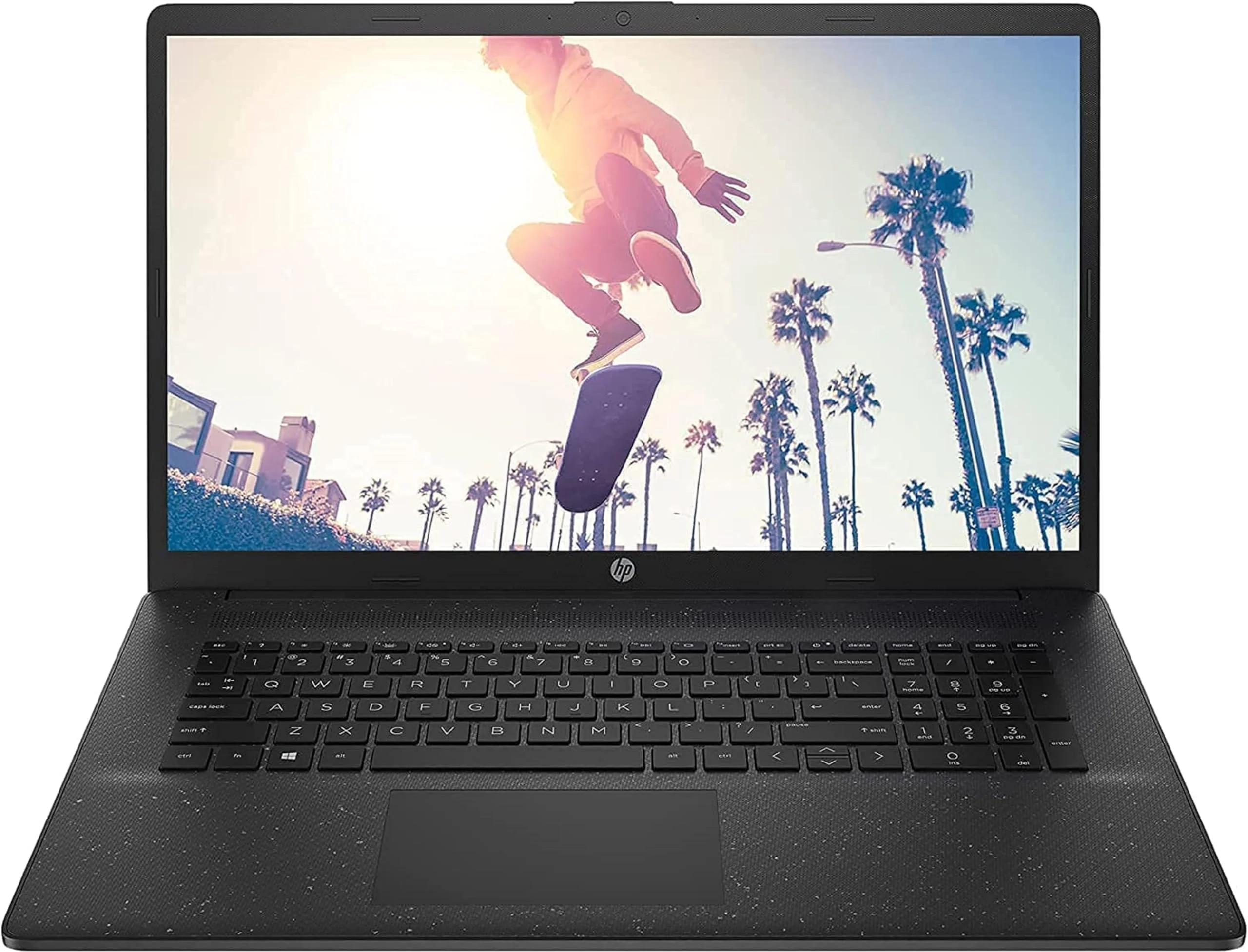 HP Laptop, 17,3 Zoll HD+ Display, Intel N4120 4 x 2.60 GHz, 16 GB DDR4 RAM, 512 GB SSD, Intel UHD Graphics, Schwarz, Norton 360, Windows 11