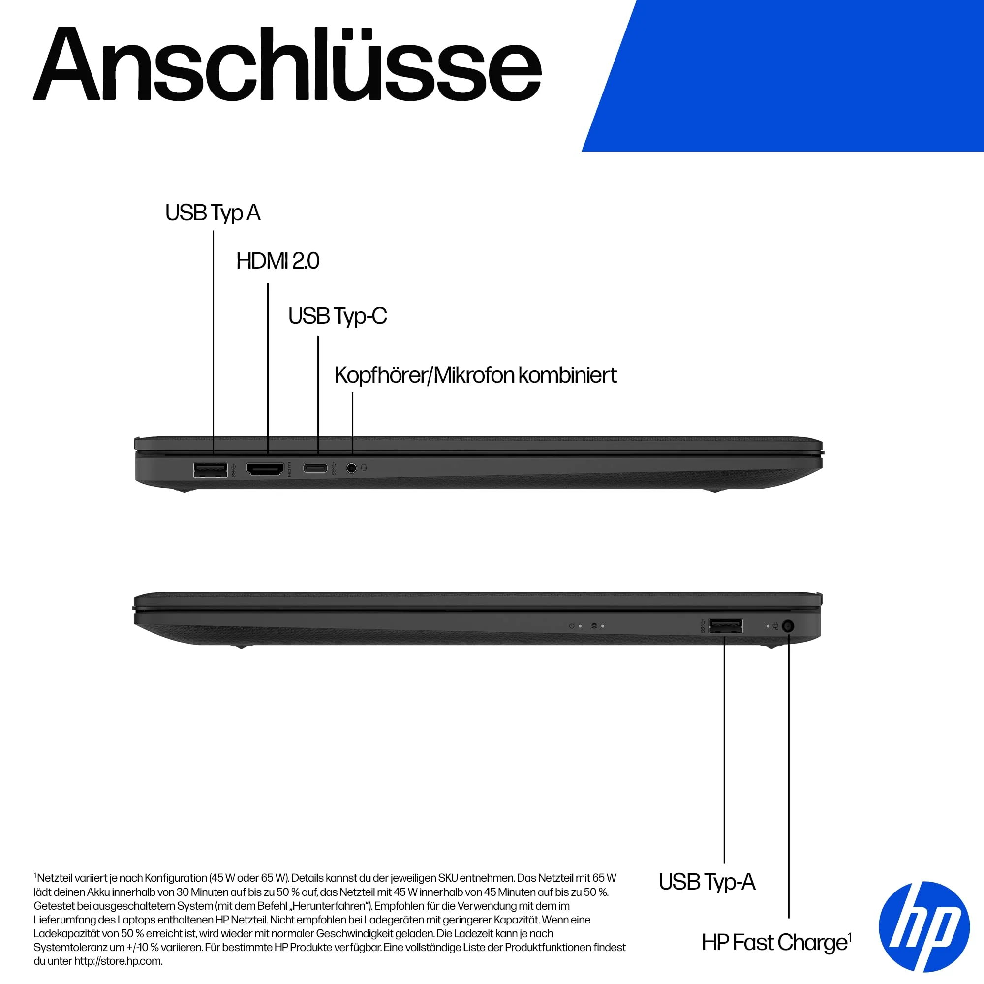 HP Laptop mit 17,3" FHD Display, AMD Ryzen 3 7320U, 8 GB DDR5 RAM, 512 GB SSD, AMD Radeon Grafik, Windows 11, QWERTZ, Silber inkl. 25 GB Dropbox-Speicher für 12 Monate - Image 10