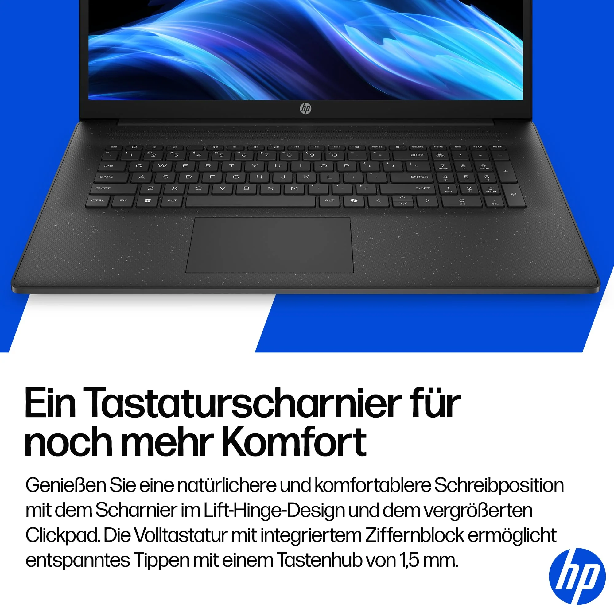 HP Laptop mit 17,3" FHD Display, AMD Ryzen 3 7320U, 8 GB DDR5 RAM, 512 GB SSD, AMD Radeon Grafik, Windows 11, QWERTZ, Silber inkl. 25 GB Dropbox-Speicher für 12 Monate - Image 8