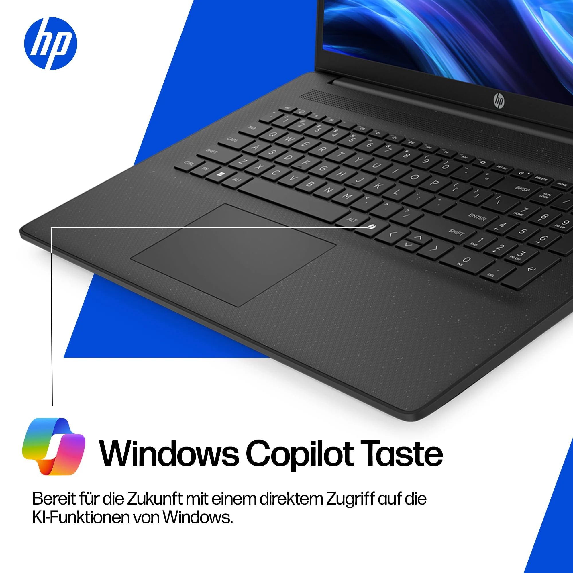 HP Laptop mit 17,3" FHD Display, AMD Ryzen 5 7520U, 8 GB DDR5 RAM, 512 GB SSD, AMD Radeon-Grafik, Windows 11, QWERTZ, Schwarz inkl. 25 GB Dropbox-Speicher für 12 Monate - Image 7