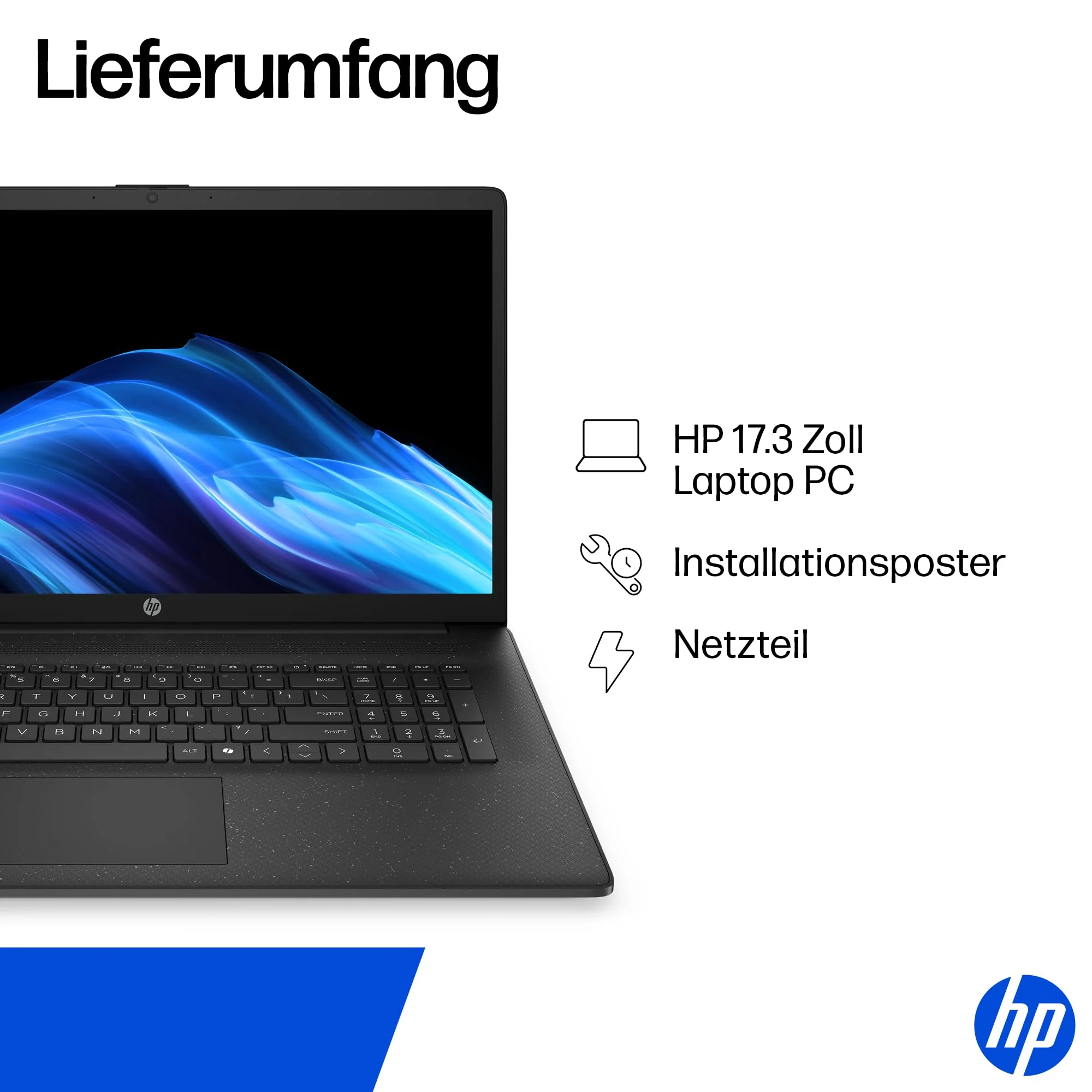 HP Laptop mit 17,3" FHD Display, AMD Ryzen 7 7730U, 16 GB DDR4 RAM, 512 GB SSD, AMD Radeon-Grafik, Windows 11, QWERTZ, Schwarz inkl. 25 GB Dropbox-Speicher für 12 Monate - Image 6