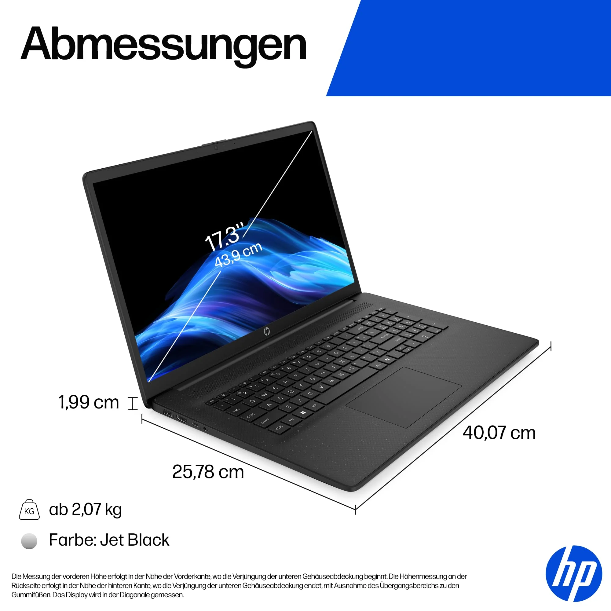 HP Laptop mit 17,3" FHD Display, AMD Ryzen 7 7730U, 16 GB DDR4 RAM, 512 GB SSD, AMD Radeon-Grafik, Windows 11, QWERTZ, Schwarz inkl. 25 GB Dropbox-Speicher für 12 Monate - Image 9
