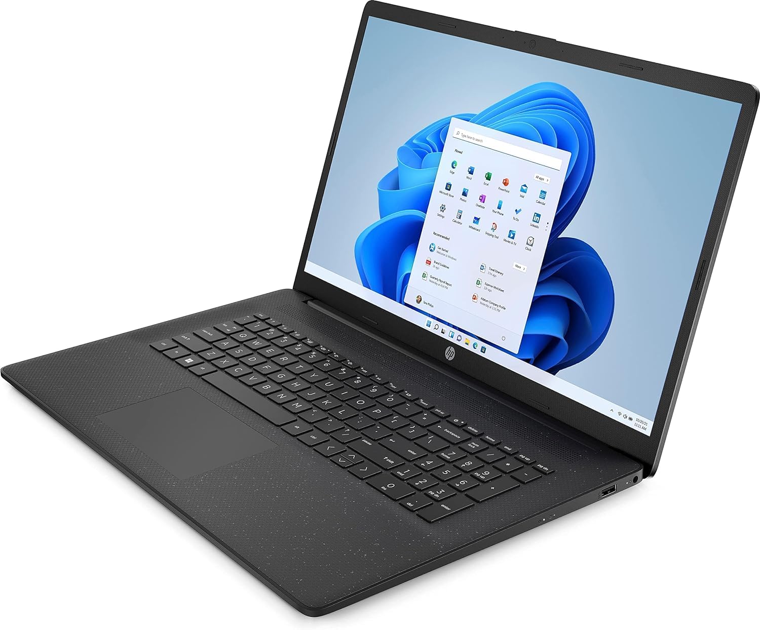 HP Laptop mit 17,3" HD+ Display, Intel Celeron N4500120, 8 GB DDR4 RAM | 256 GB SSD, Intel UHD-Grafik, Windows 11, QWERTZ Tastatur, Schwarz - Image 3