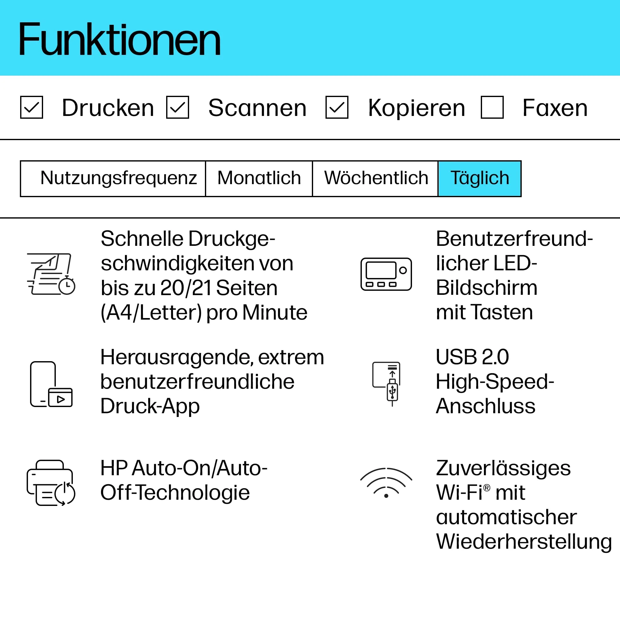 HP LaserJet MFP M140w Multifunktions-Laserdrucker, Monolaser, Drucker, Scanner, Kopierer, Duplex-Druck, DIN A4, WLAN, Airprint, Schwarz-weiß-Drucker - Image 11