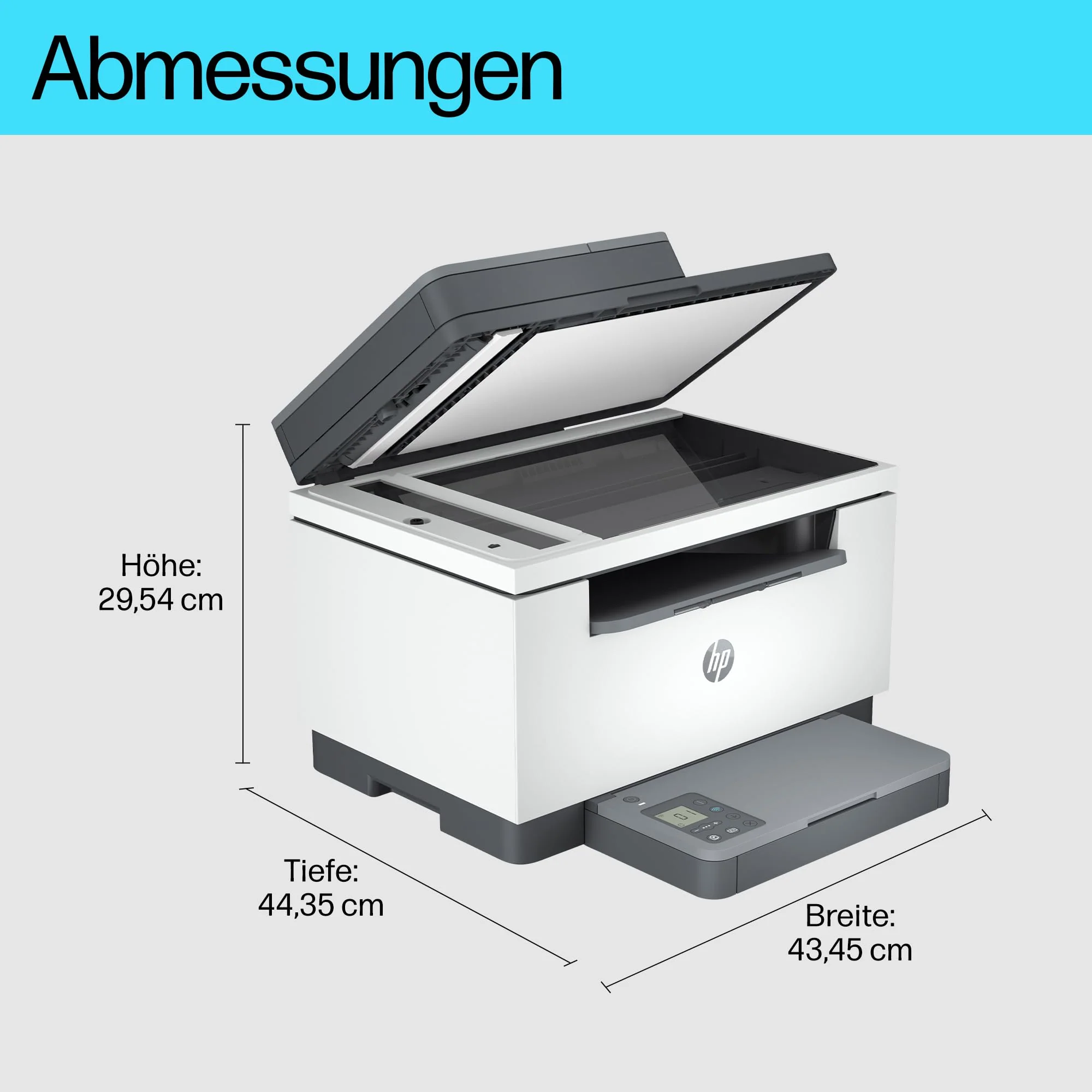HP LaserJet MFP M234sdw Multifunktionslaserdrucker, Drucker, Scanner, Kopierer, Vorlageneinzug, WLAN, LAN, Duplex, Airprint, Grau-Weiß - Image 12