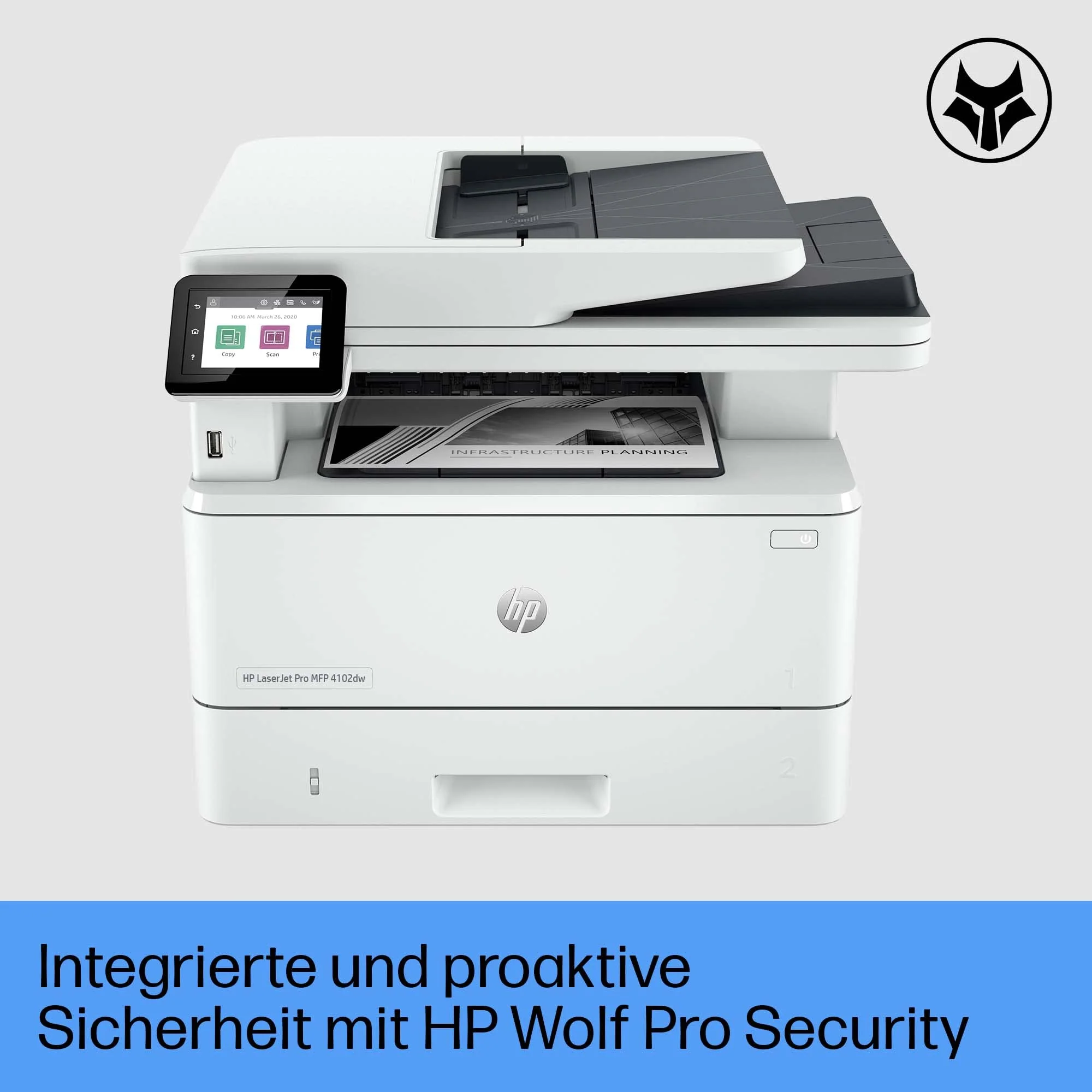 HP LaserJet Pro MFP 4102dw Multifunktions-Laserdrucker, WLAN, Automatischer beidseitiger Druck, Hohe Druckgeschwindigkeit, Bis zu 80.000 Seiten pro Monat, HP Wolf Pro Security - Image 8