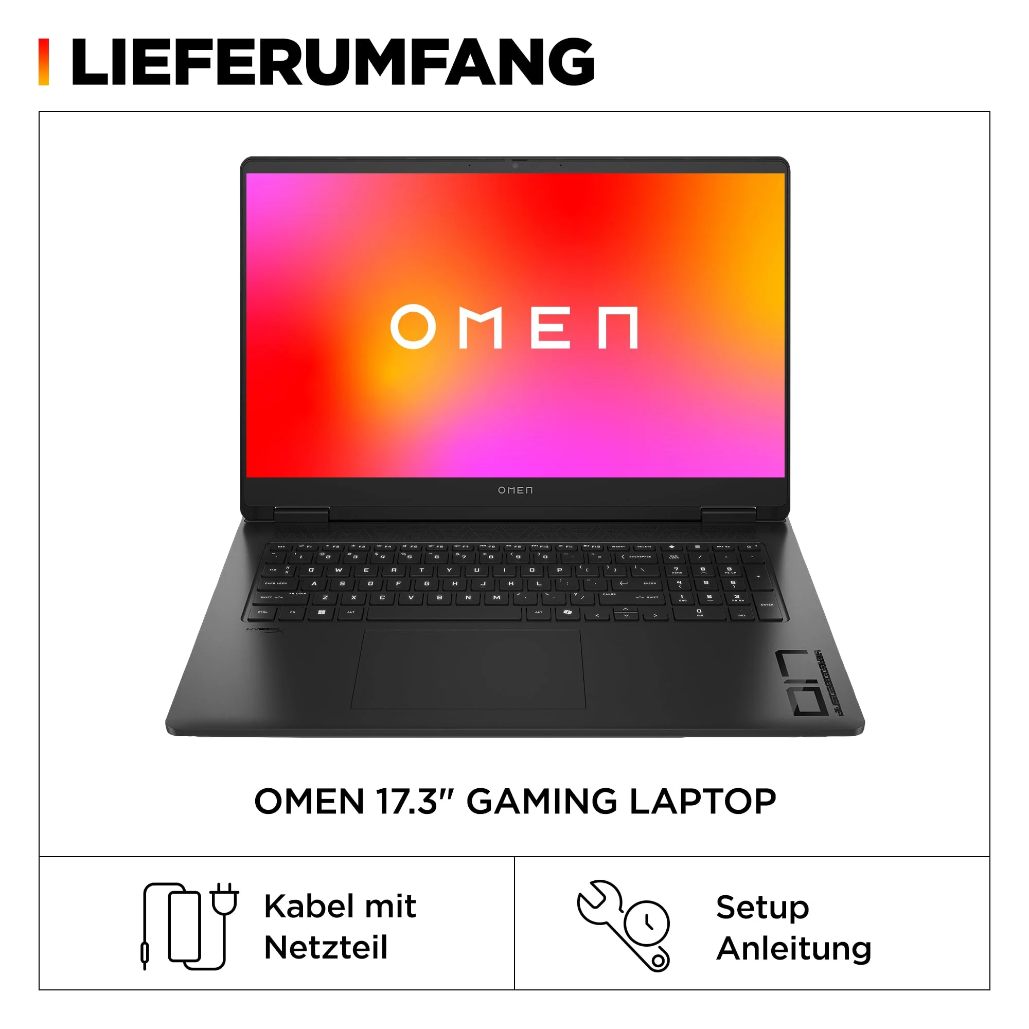 HP Omen Gaming Laptop | 17,3 Zoll FHD-Display - 144 Hz | AMD Ryzen 7 8845HS | 16 GB DDR5 RAM (2x8 GB) | 512 GB | NVIDIA GeForce RTX 4060 Laptop-GPU (8 GB) | QWERTZ | Windows 11 Home | Shadow Black - Image 7